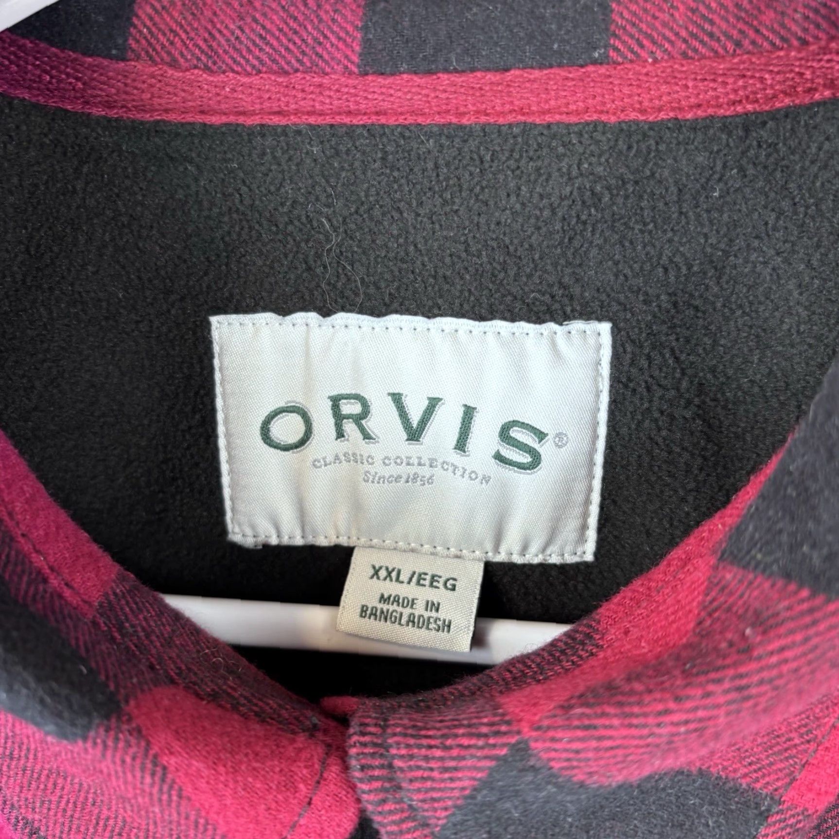 Orvis Orvis Shirt Womens 2XL Red Buffalo Plaid Flannel Lined Outdoor Button-Up Shacket Size XXL / US 16-18 / IT 52-54 - 4 Thumbnail