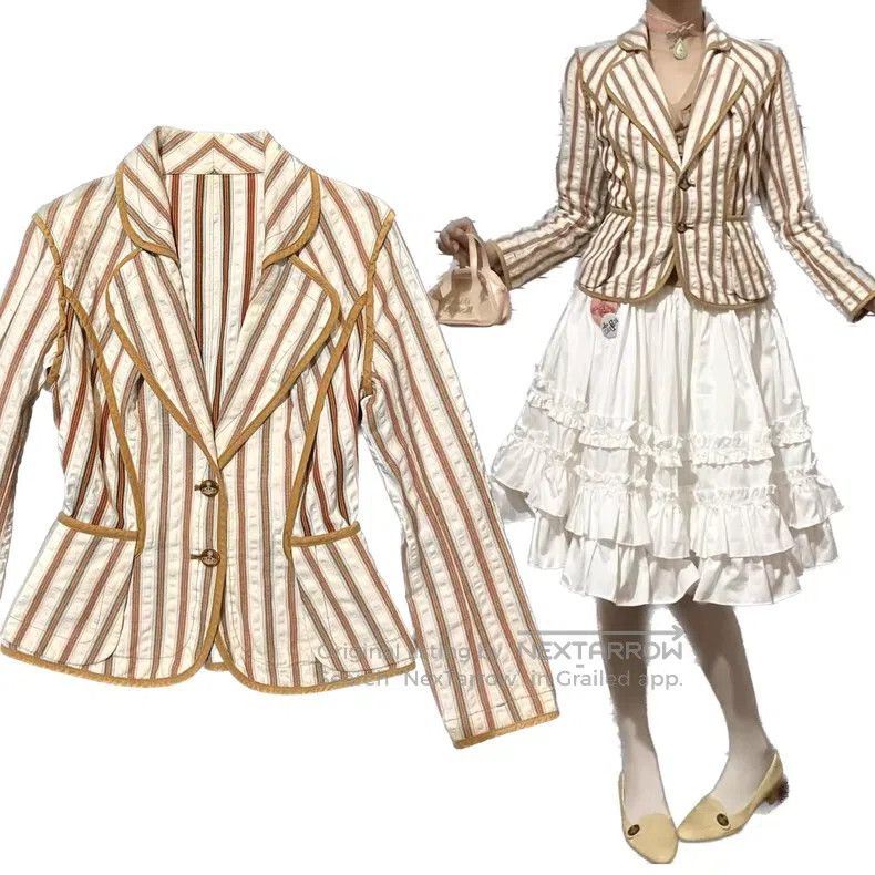 Vivienne Westwood Vivienne Westwood Striped Blazer Size M / US 6-8 / IT 42-44 - 1 Thumbnail
