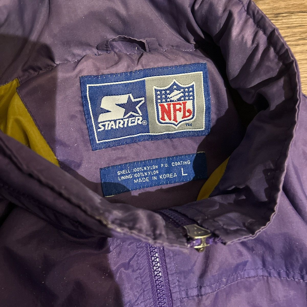 Vintage Minnesota Vikings Vintage Starter Jacket szL Size US L / EU 52-54 / 3 - 3 Thumbnail