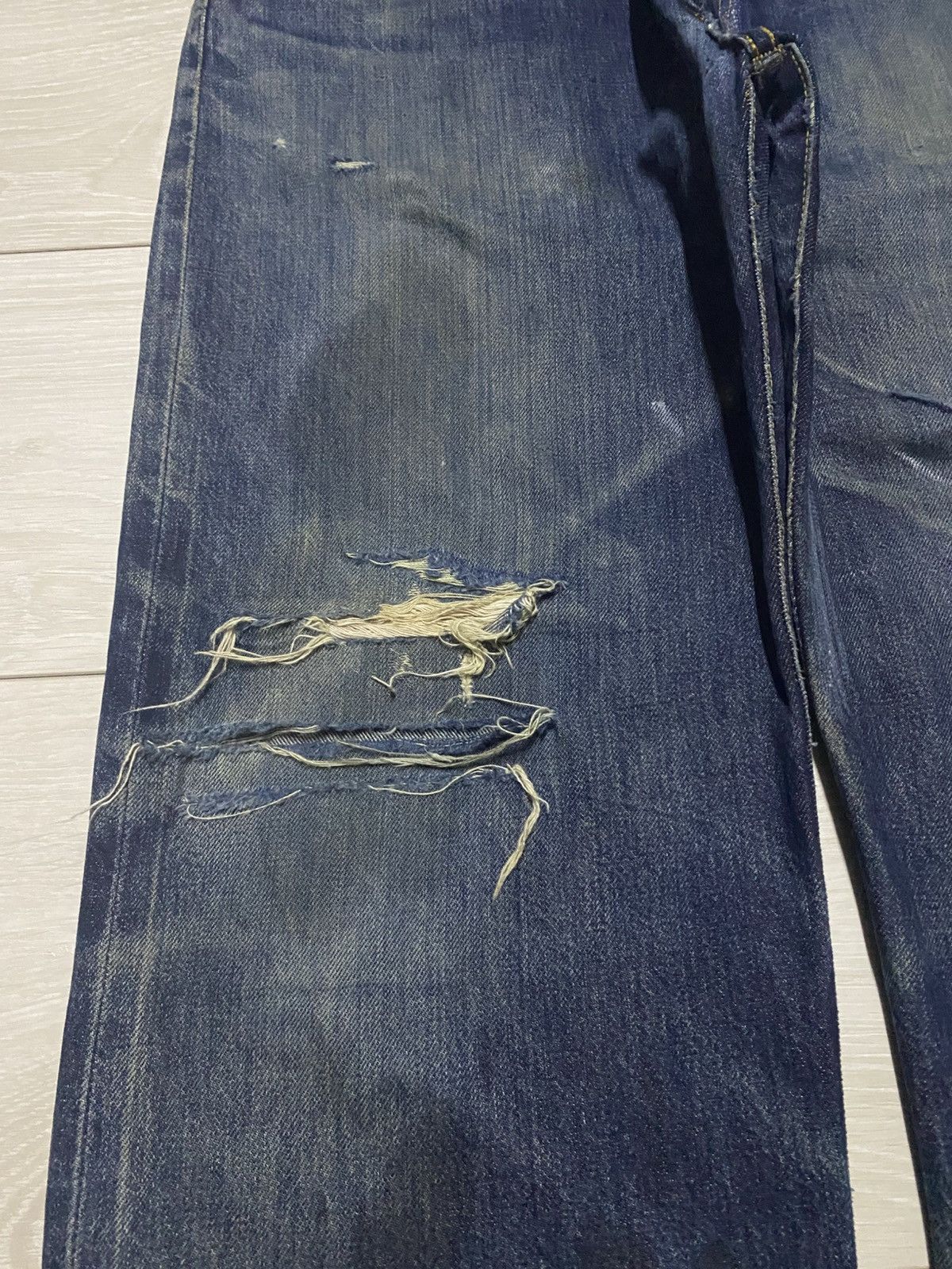 Supreme Vintage Supreme Denim Selvedge Baggy Heavy Repair Jeans Size US 33 - 9 Thumbnail