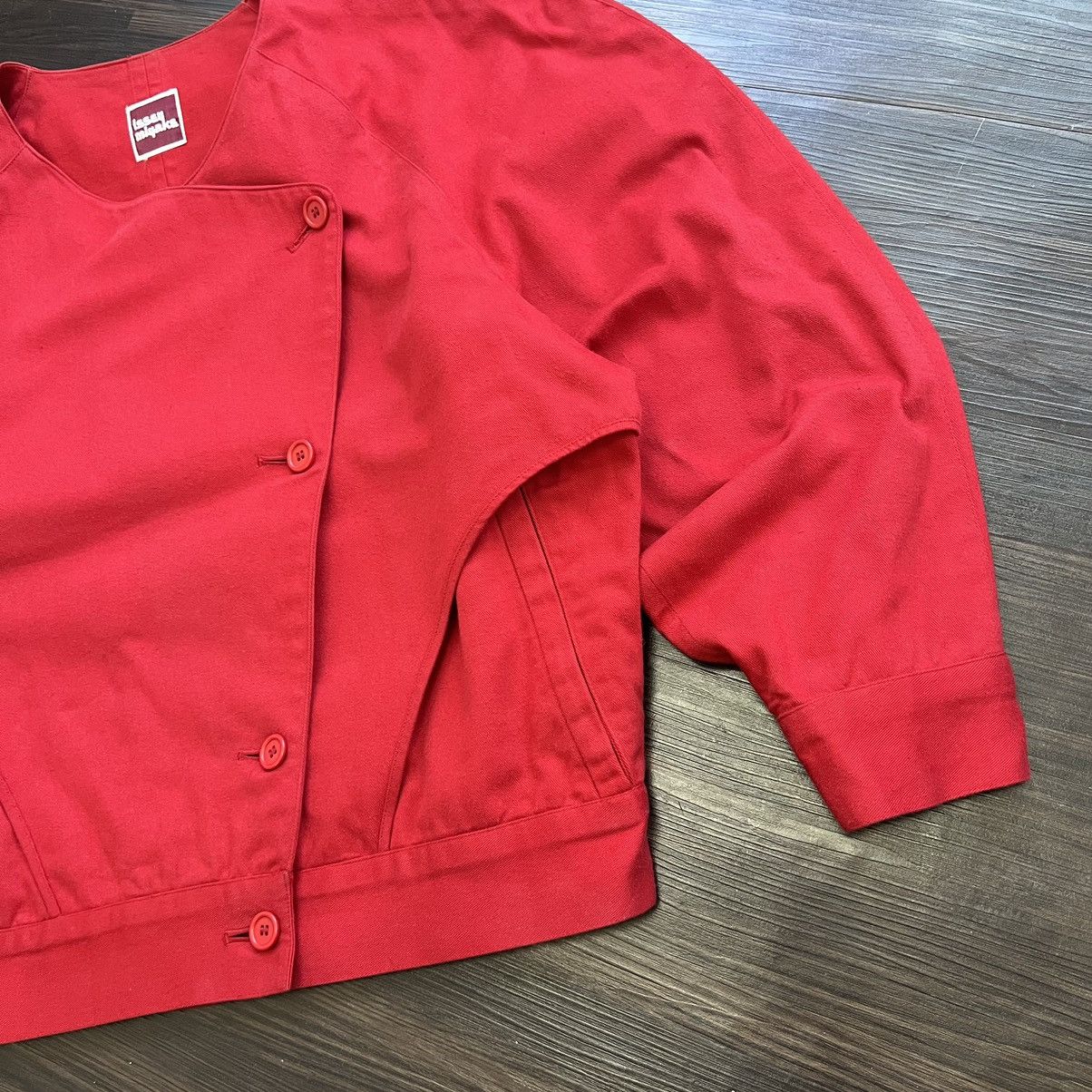 Issey Miyake 🔥 Vintage 70's RED Issey Miyake Raglen Sleeve bomber jacket Size S / US 4 / IT 40 - 3 Thumbnail