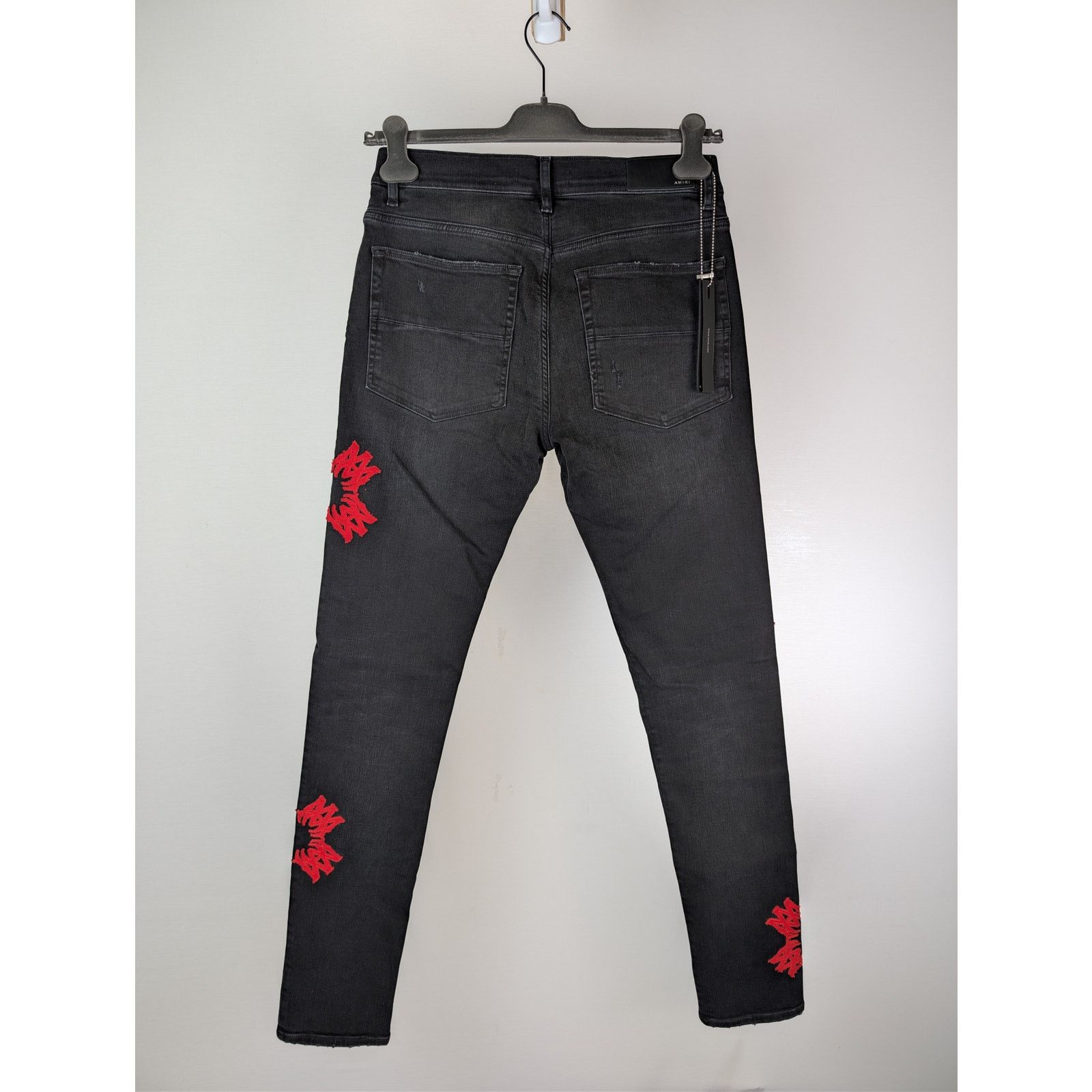 Amiri o1rshd1 MA Quad Applique Skinny Jeans in Black Size US 32 / EU 48 - 11 Thumbnail