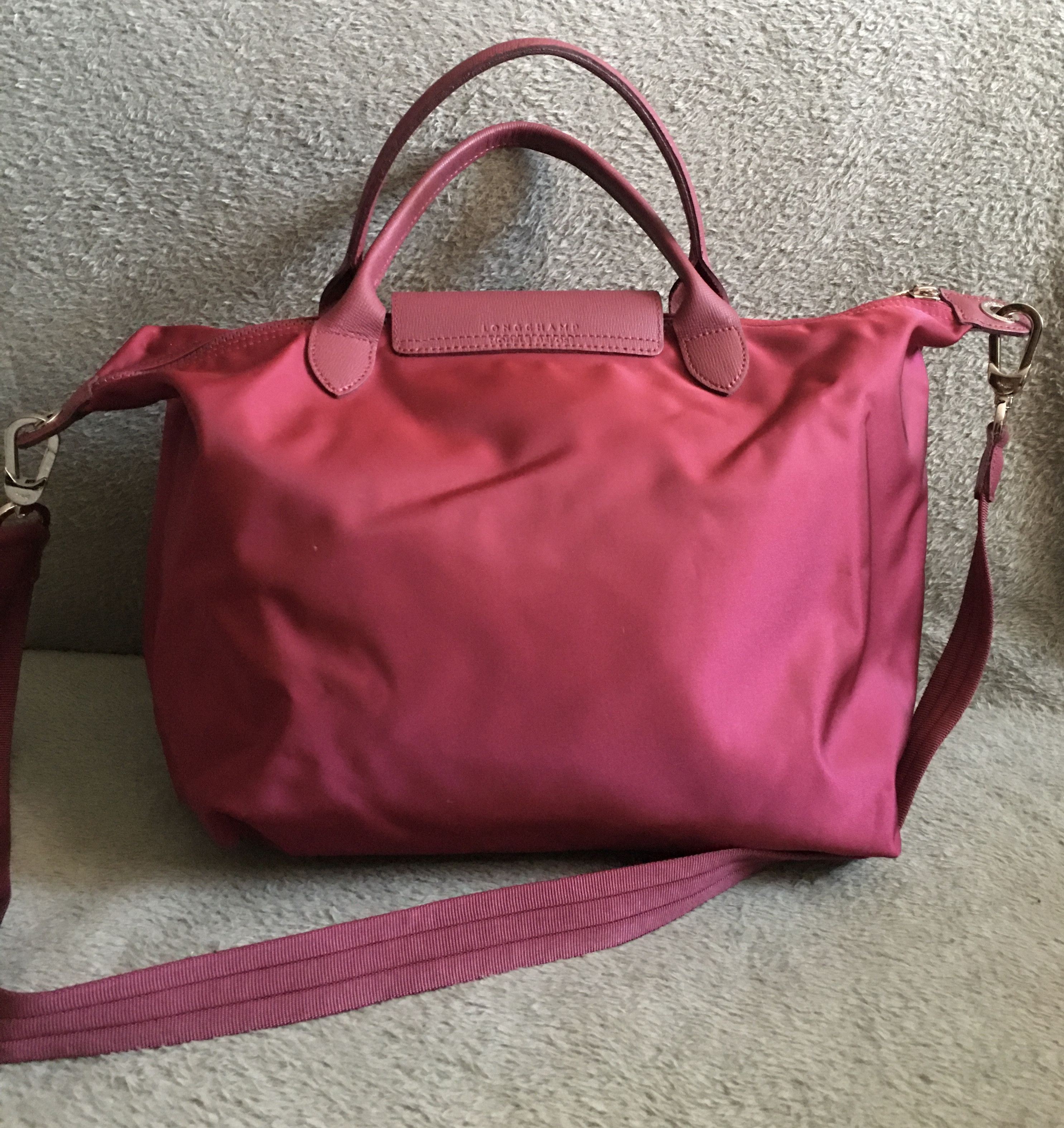 Longchamp Longchamp Le Pliage Neo Medium Tote Bag Raspberry Size ONE SIZE - 2 Thumbnail