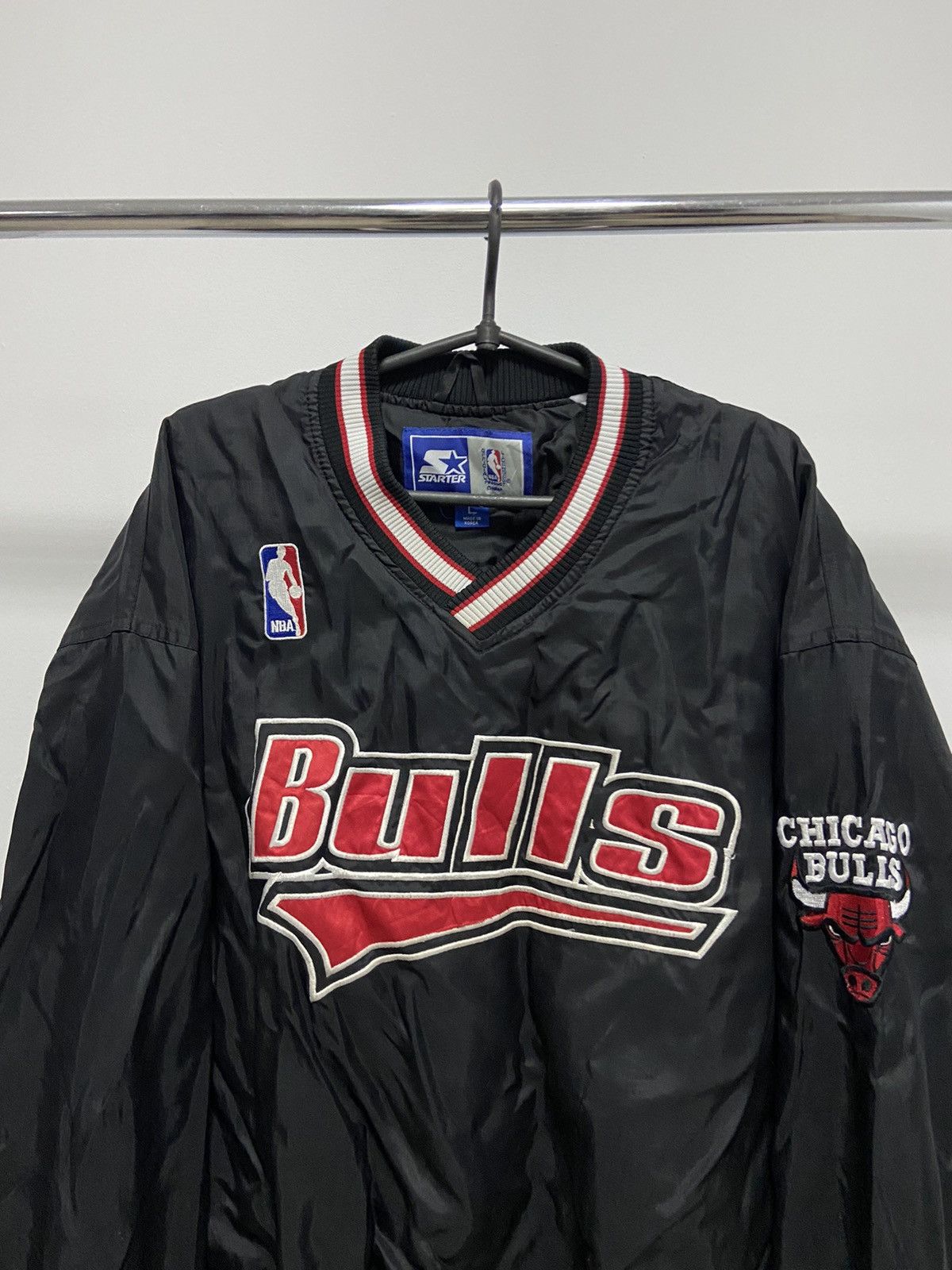 NBA × Vintage Chicago Bulls Sweatshirt Nylon NBA Big Logo Vintage Basket Size US L / EU 52-54 / 3 - 2 Thumbnail