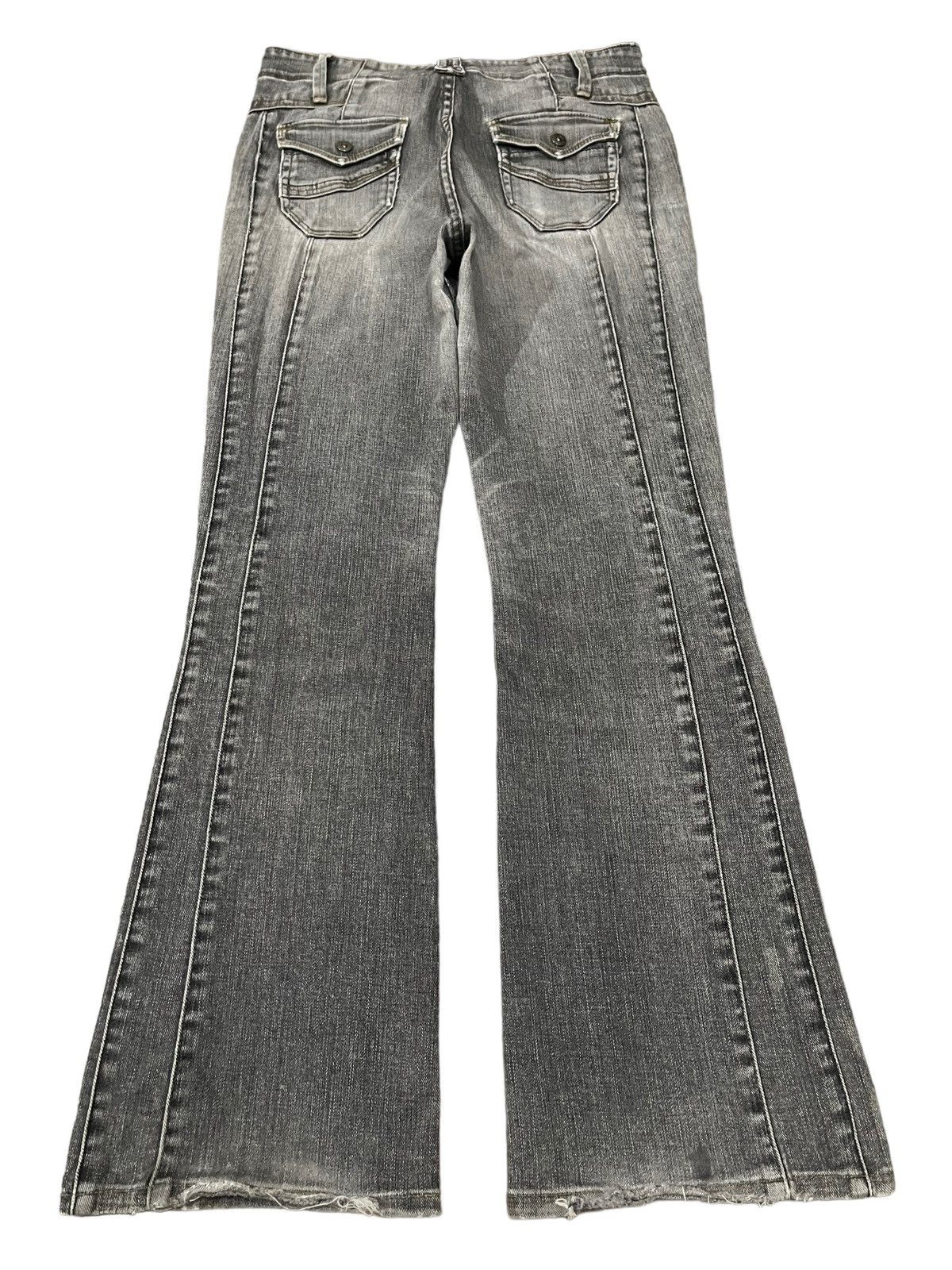 If Six Was Nine Vintage Japanese Brand Bleached Faded Wash Style Flare Jeans Size US 30 / EU 46 - 2 Thumbnail