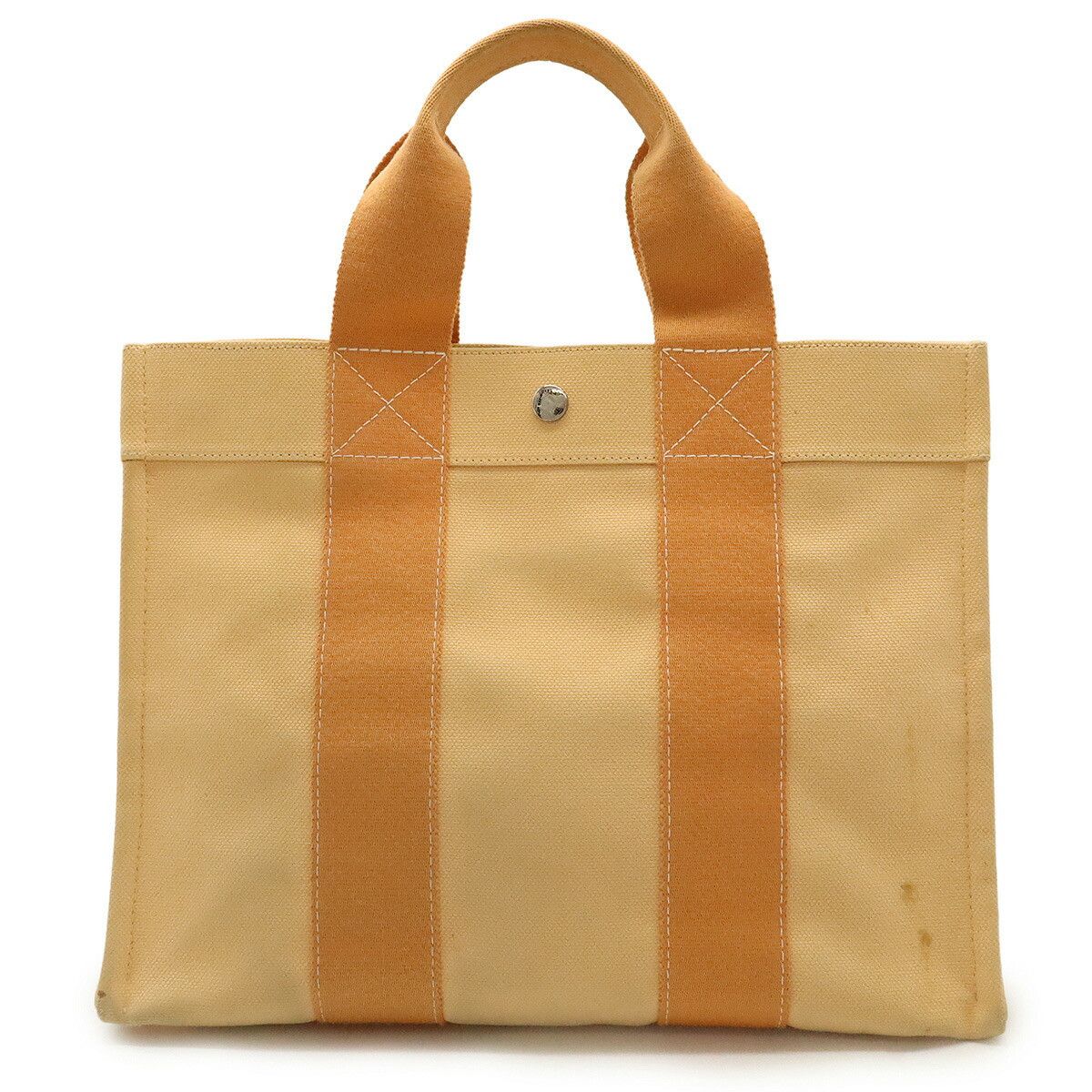 Hermes Hermes Coquillage Pm Canvas Handbag Canvas Tote Bag in Orange, Women's