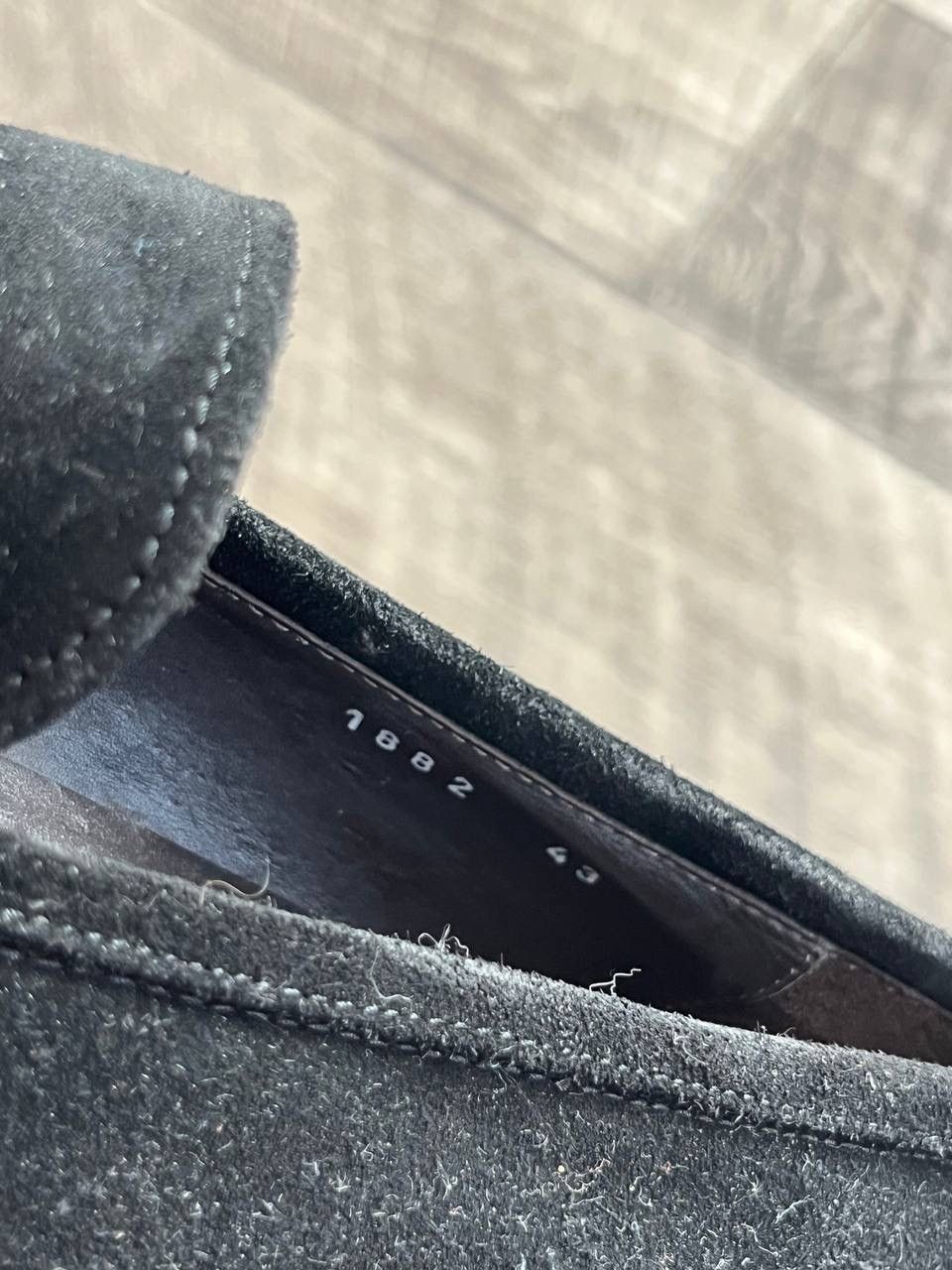 Russell & Bromley Russell & Bromley Black Suede Handmade Penny Strap EU 43 Size US 10 / EU 43 - 10 Thumbnail