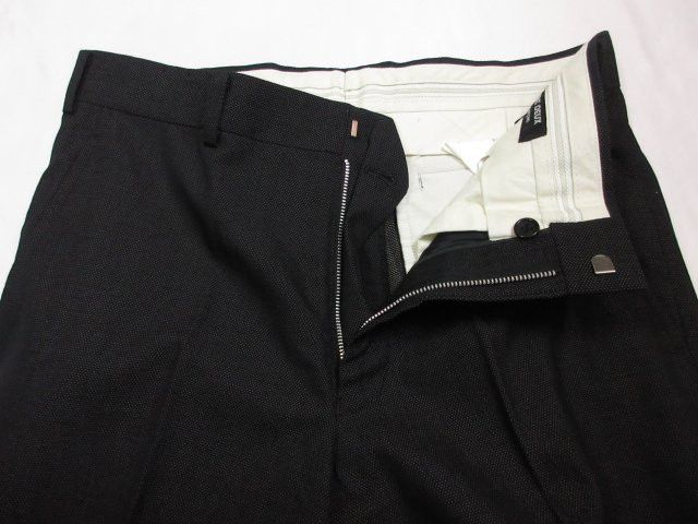 Comme des Garcons Homme Casual Pants Silk blend slacks woven pattern Black Size US 33 - 3 Thumbnail