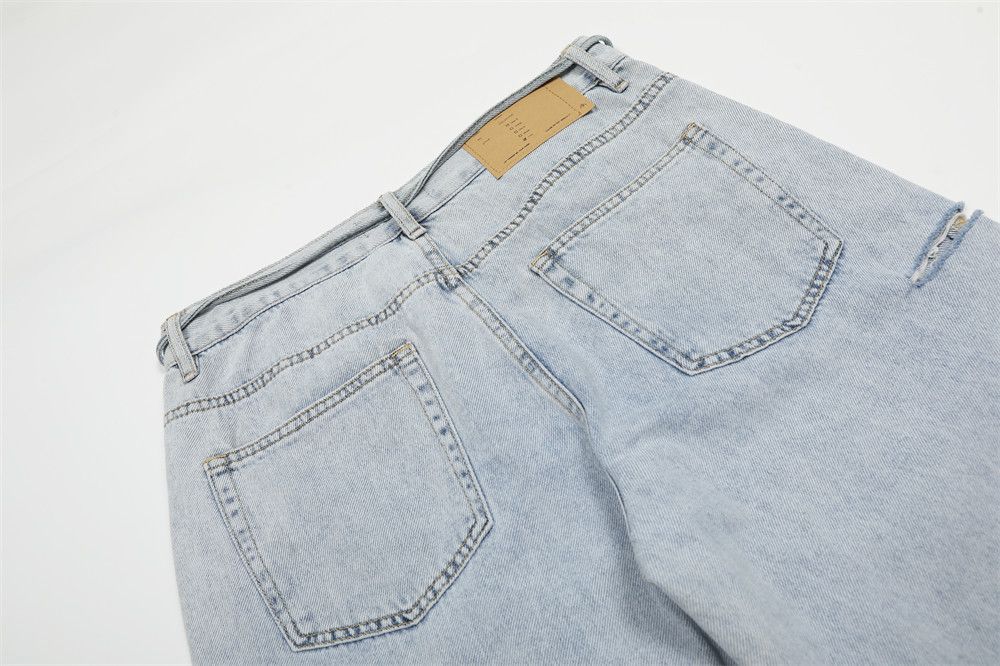 Japanese Brand × Jean Loose Men's Wide Leg Punk Washed Ripped Jeans Size US 32 / EU 48 - 5 Thumbnail