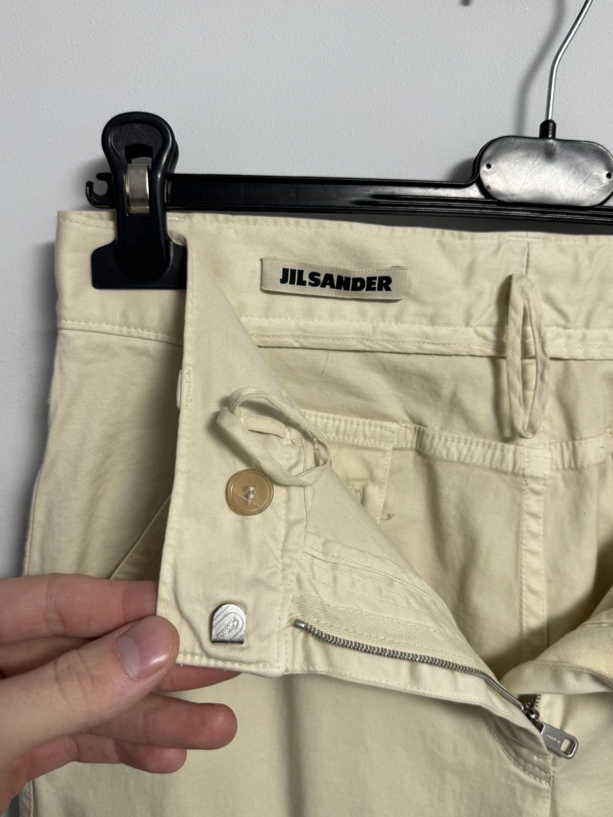 Jil Sander Jil Sander Women’s Pants Beige Luxury Cotton size 36 Size 25" / US 0 / IT 36 - 10 Thumbnail