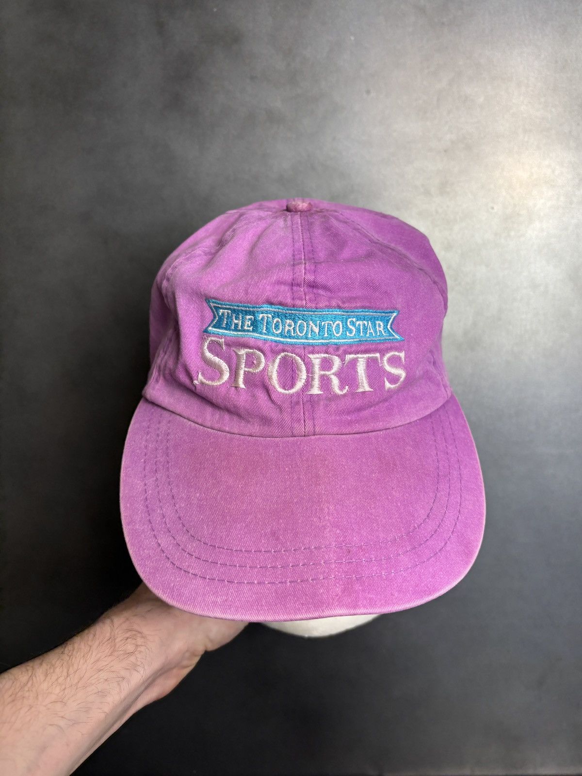 Vintage 1990s Strapback Cap Faded Long Brim Vintage Toronto Star 90s Size ONE SIZE - 2 Thumbnail