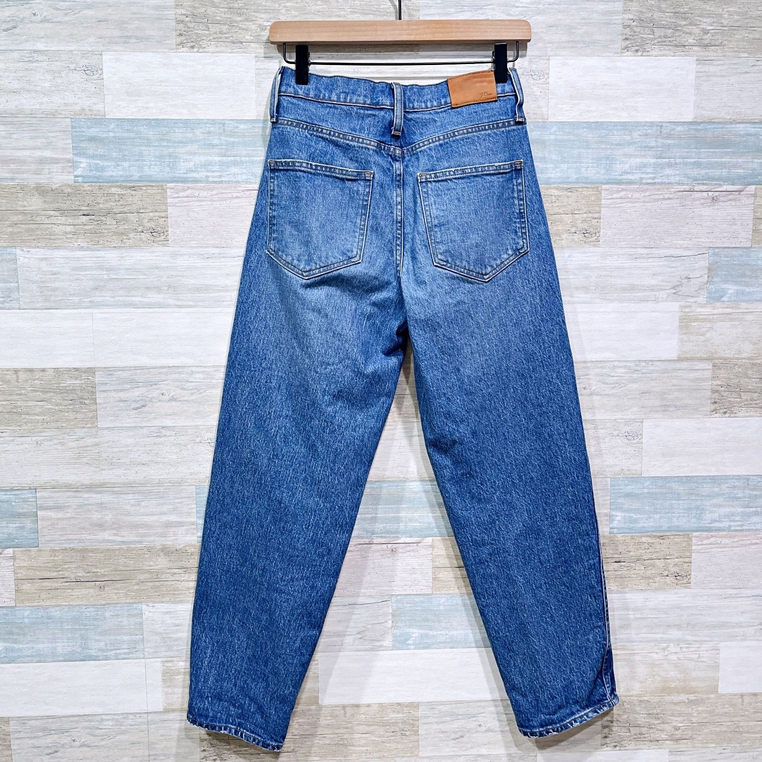 J.Crew J Crew Peggy Barrel Leg Jeans Medium Wash High Rise Women 24 Size 24" / US 00 / IT 34 - 4 Thumbnail