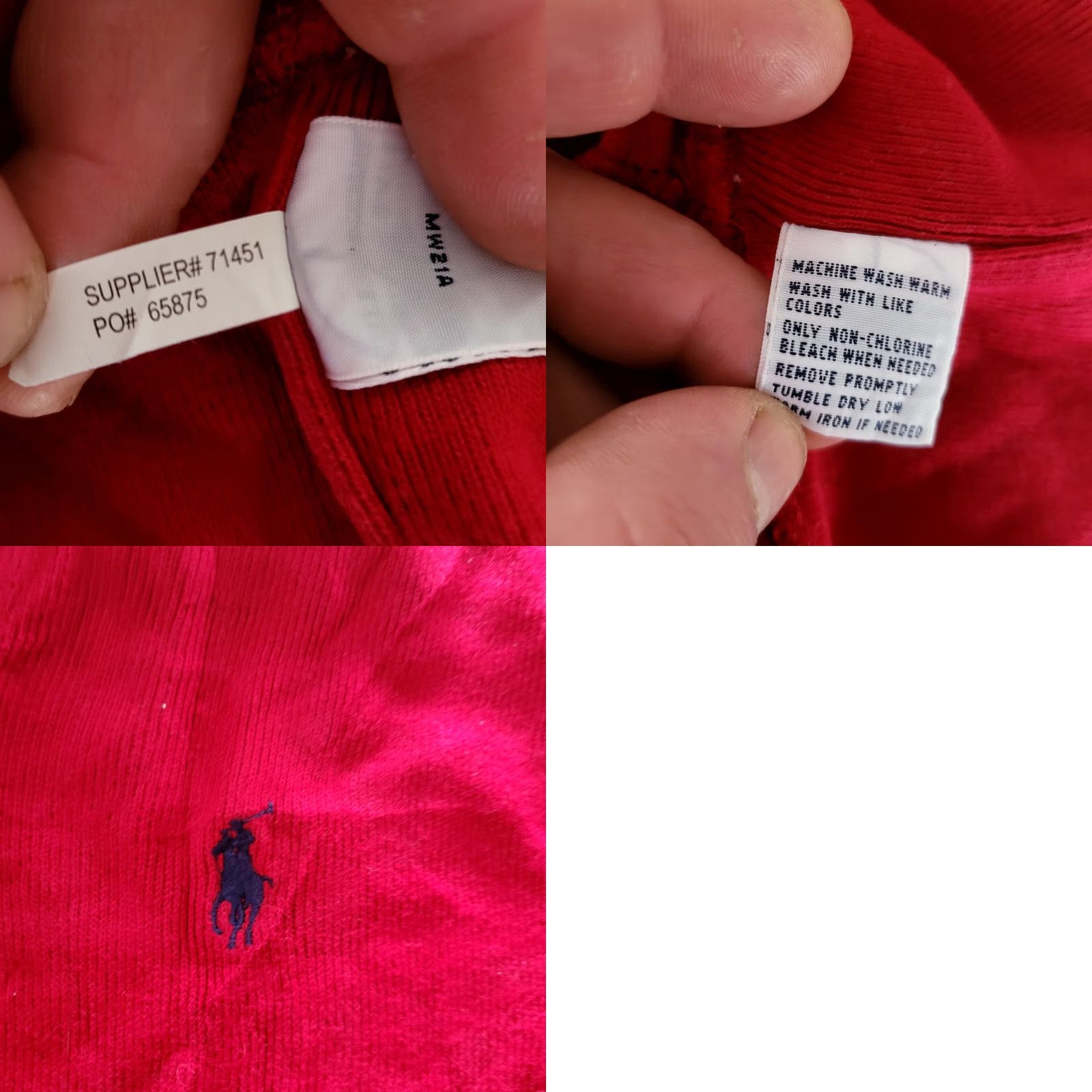 Polo Ralph Lauren Polo Ralph Lauren Red XXL Shawl Collar Sweatshirt Vintage Jumper Men Size XXL Size US XXL / EU 58 / 5 - 8 Thumbnail
