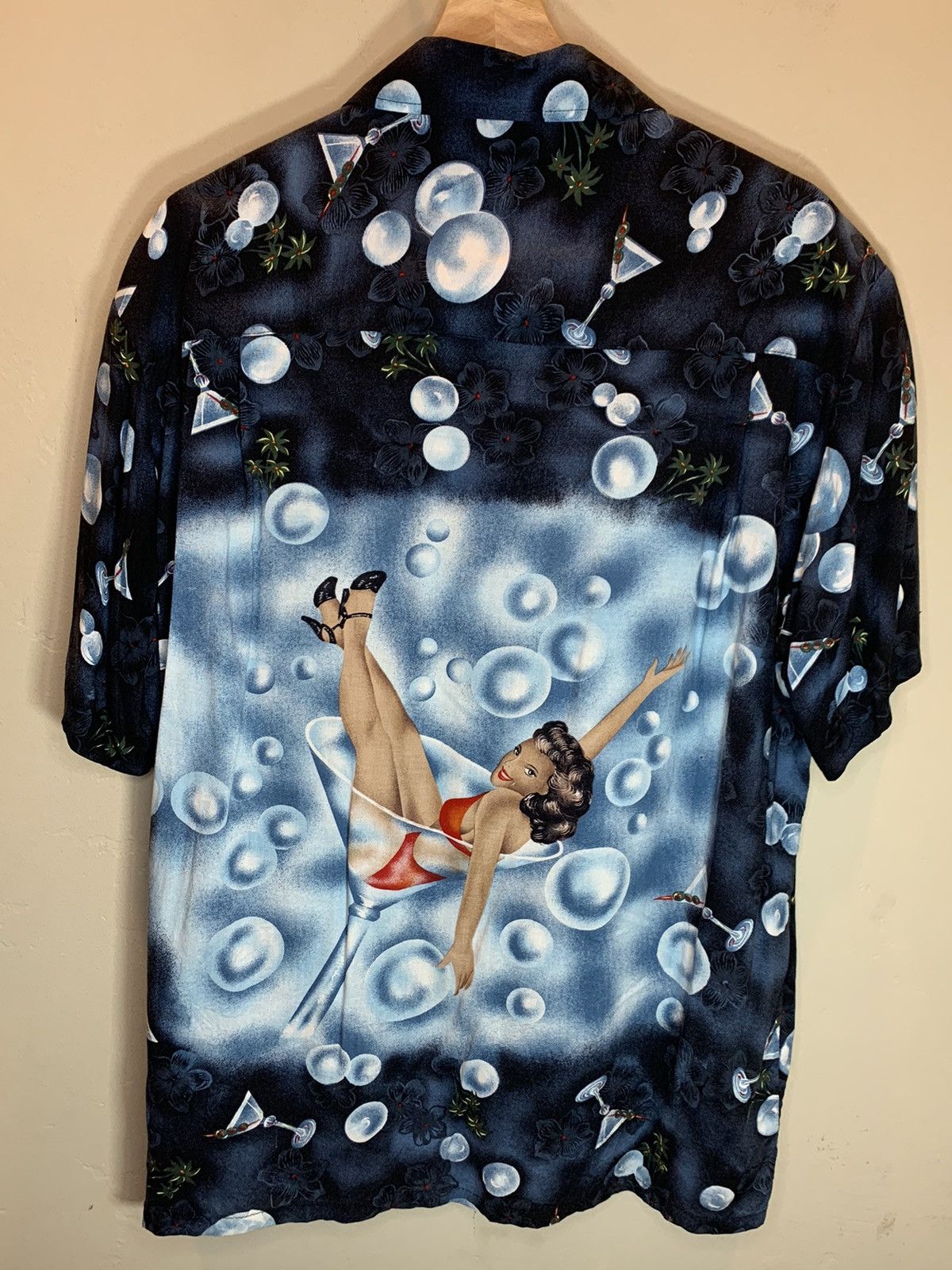 Kennington Ltd. RARE Vintage Kennington Pinup Martini Tiki Loop Collar Shirt Size US L / EU 52-54 / 3 - 1 Thumbnail