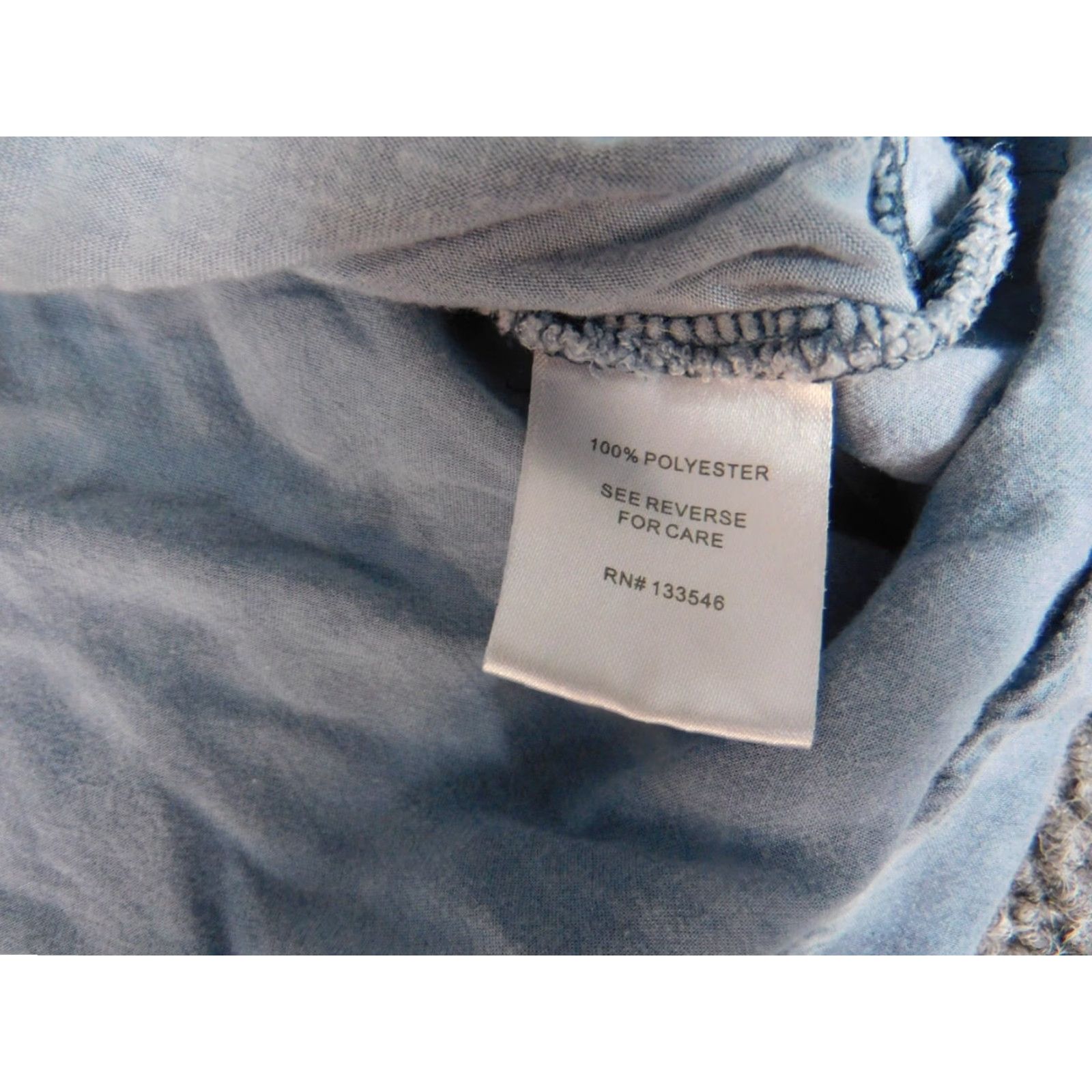 Vintage Crosby Womens Blouse L Blue Crew Neck Short Sleeve Pullover Cotton Blend Stretch Casual Everyday Women Size L / US 10 / IT 46 - 6 Thumbnail