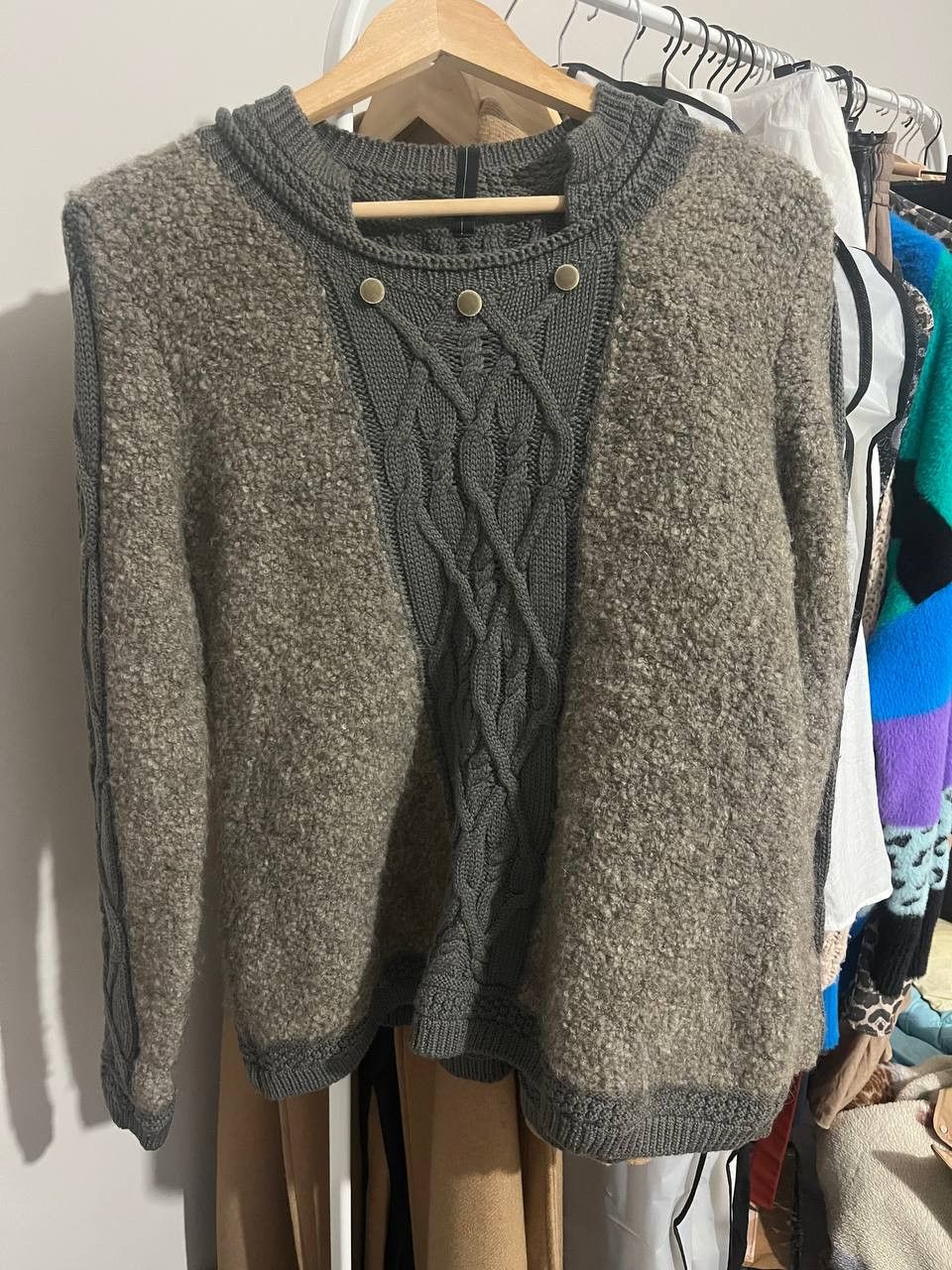 Designer High Use Whip Up Wool Blend Mixed Fabrics Sweater Size M / US 6-8 / IT 42-44 - 8 Thumbnail