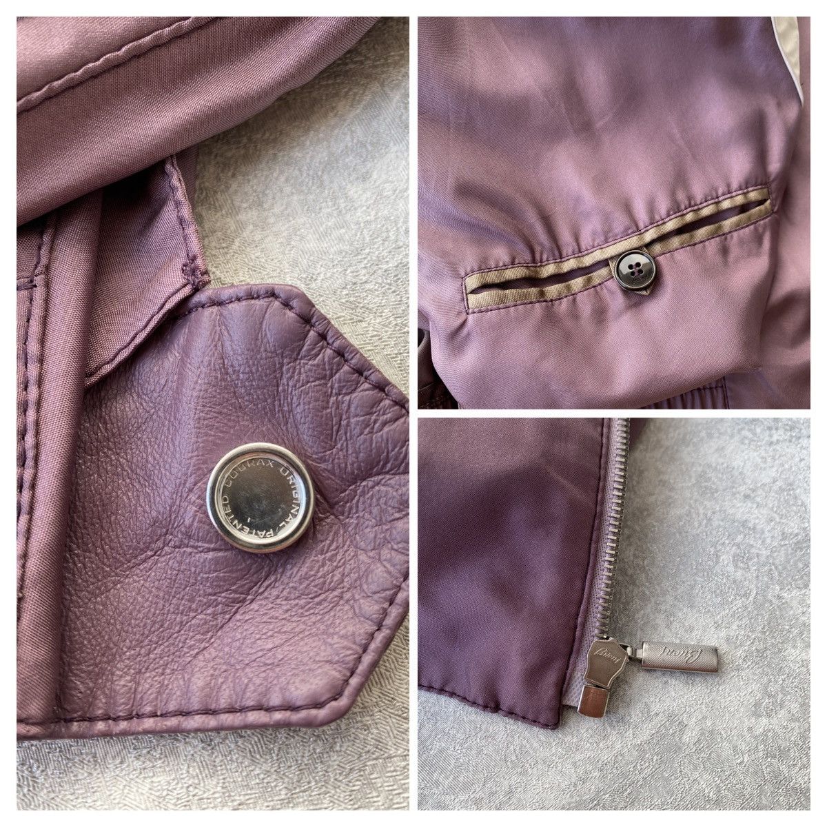 Brioni Brioni Lightweight 100% Silk Blend Zip Jacket Purple Size US XL / EU 56 / 4 - 14 Thumbnail