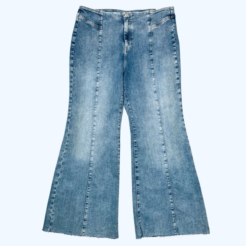 Free People NWT New Free People Curvy Wild Honey Flare Jean Size 35 Sho Size 35" - 2 Thumbnail
