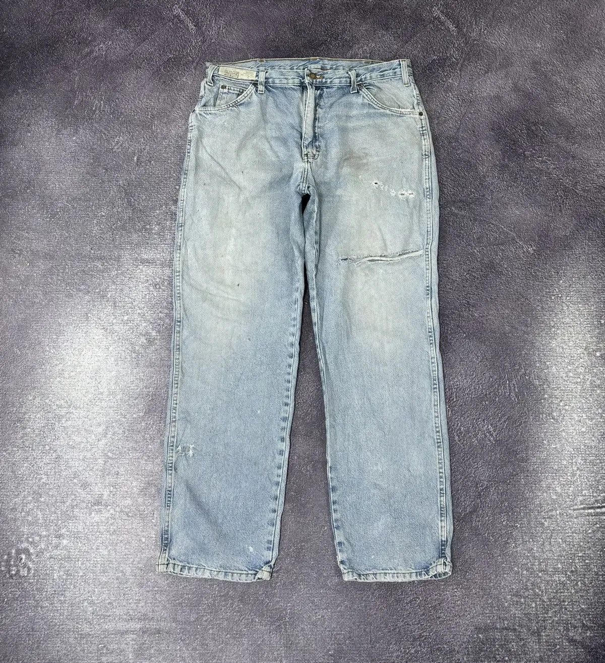 Dickies × Vintage Vintage Dickies Faded Washed Blue American Hype Baggy Jeans Size US 38 / EU 54 - 2 Thumbnail