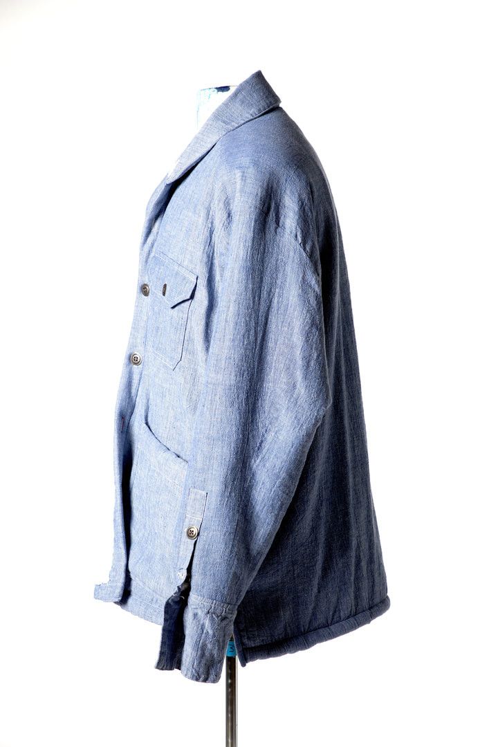 Greg Lauren $1300 Greg Lauren Chambray Sherpa Lined Jacket Size US XXL / EU 58 / 5 - 2 Thumbnail