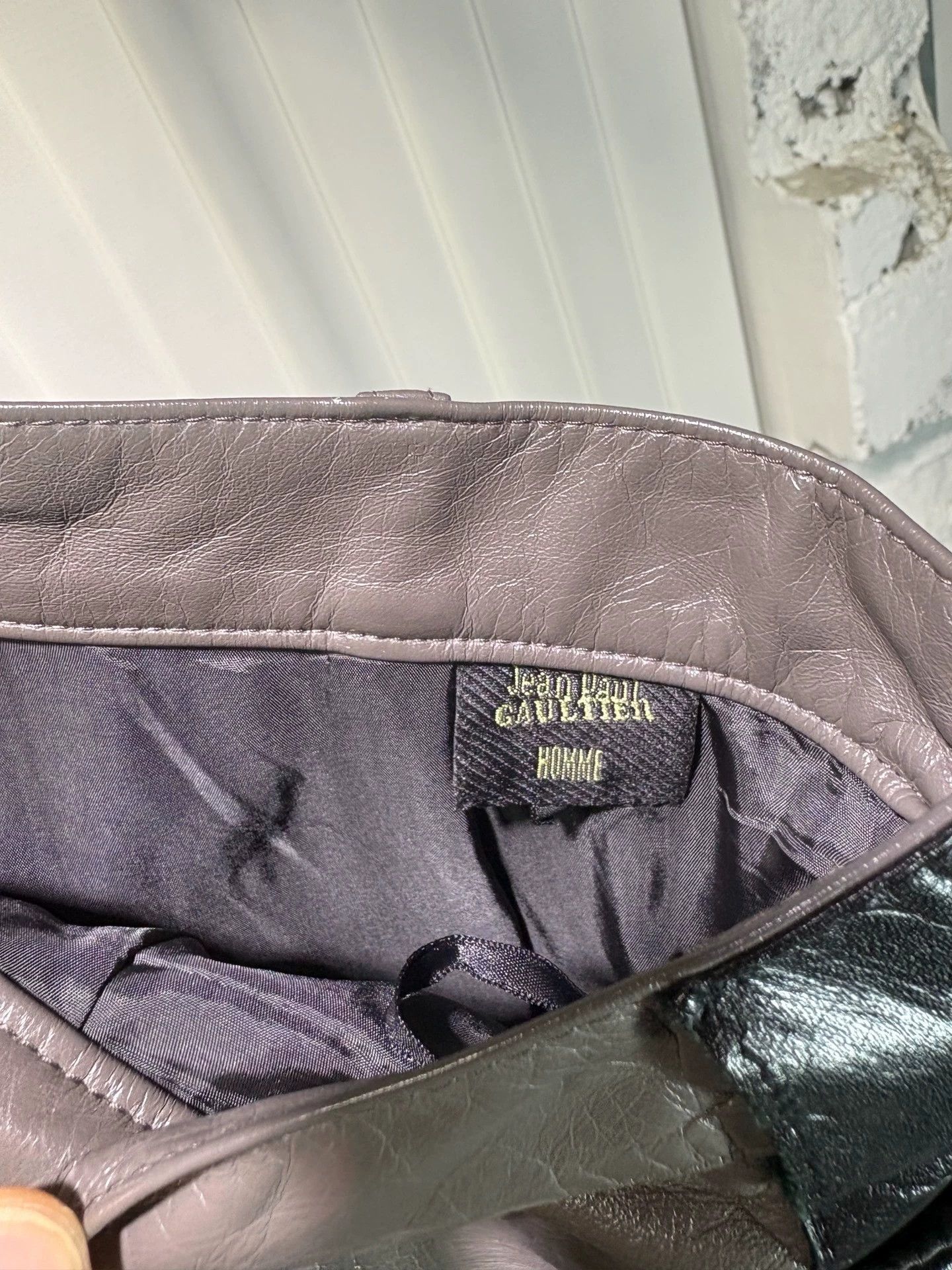 Jean Paul Gaultier Jean Paul Gaultier 90s Color Blocked Leather Pants Size US 32 / EU 48 - 5 Thumbnail