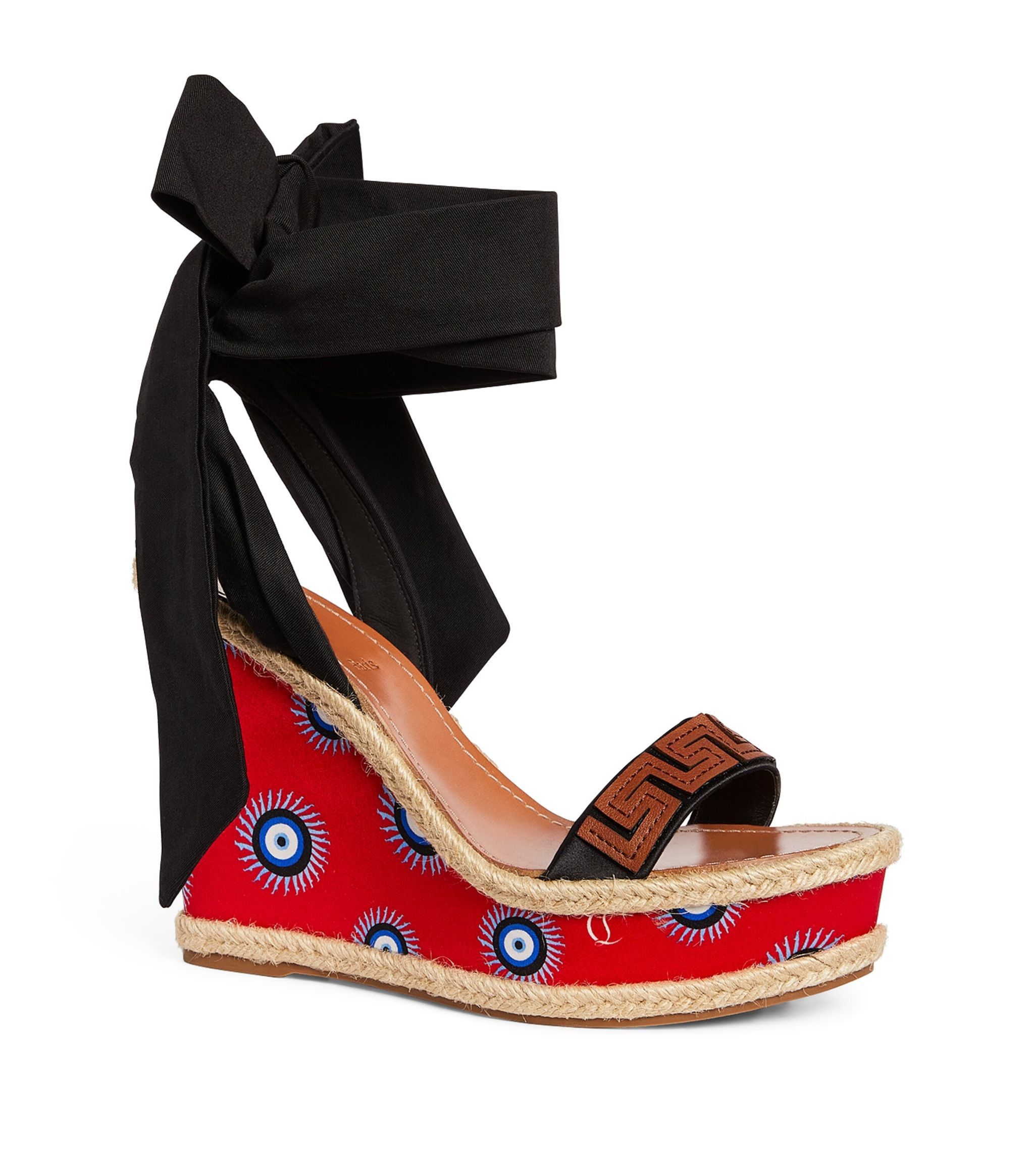 image of Christian Louboutin Athina Cyclades Espadrille Sandals 11 in Red, Women's