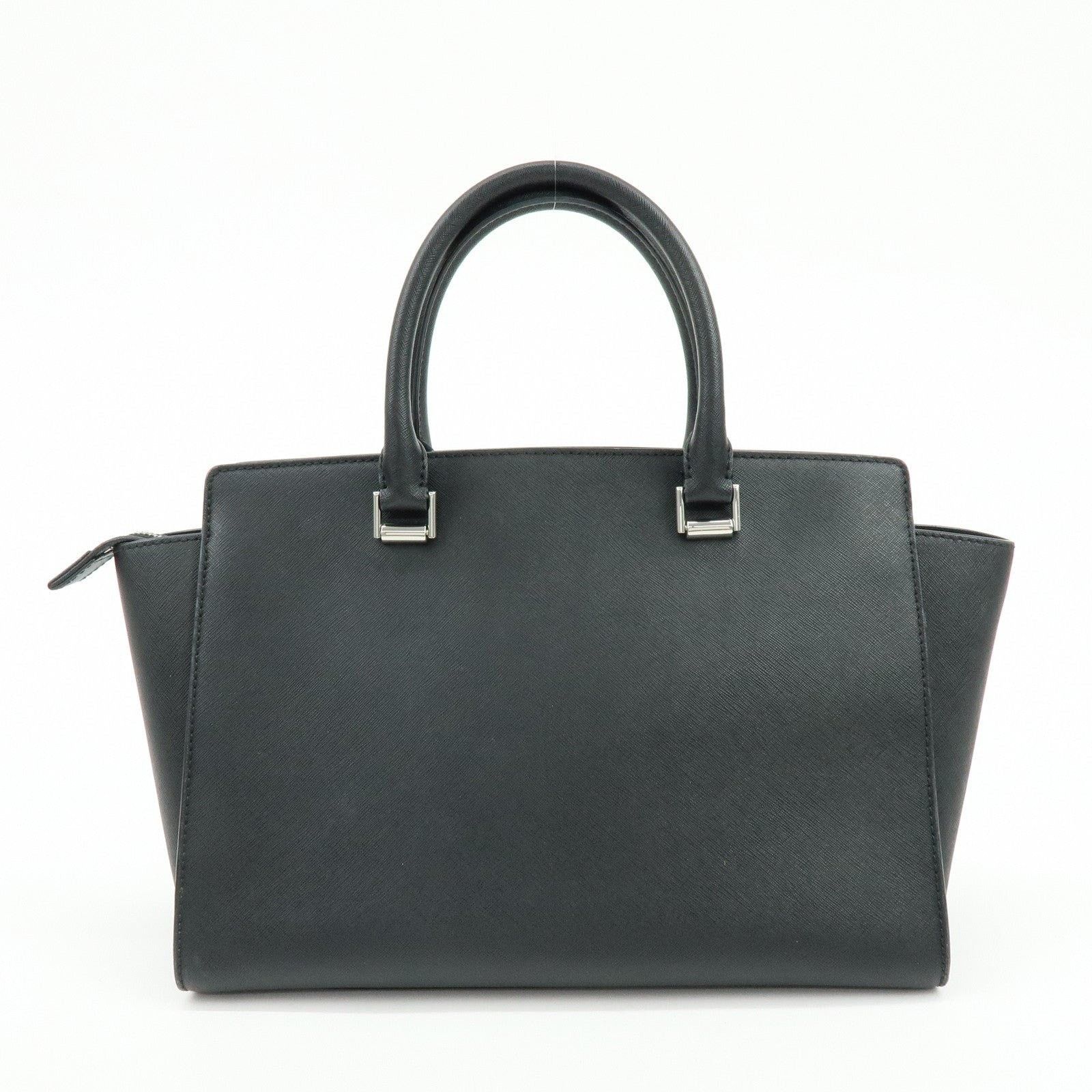 Michael Kors Michael Kors Saffiano Leather Handbag Black Size ONE SIZE - 12 Thumbnail