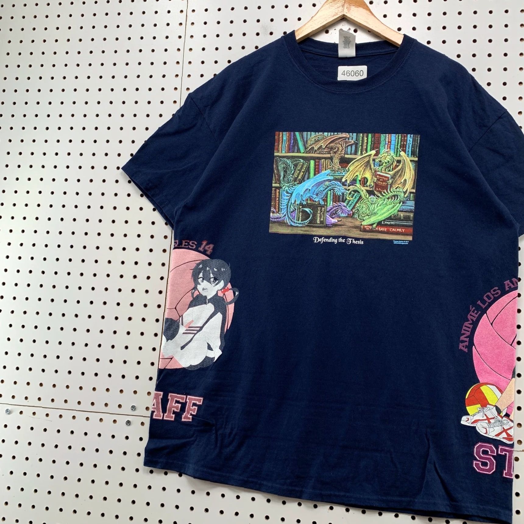Gildan Chibi Anime Test Print Shirt Mens XL Blue Ruka Sarashina Staff Print (Gildan, Cotton, Short Sleeve, Crew Neck) Size US XL / EU 56 / 4 - 4 Thumbnail