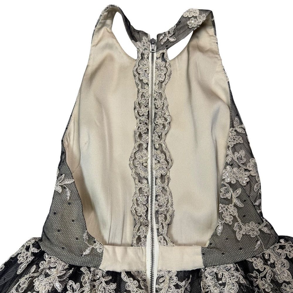 Alice + Olivia Alice + Olivia Beatrice T-back Lace Embellished Silk Blend Size S / US 4 / IT 40 - 5 Thumbnail