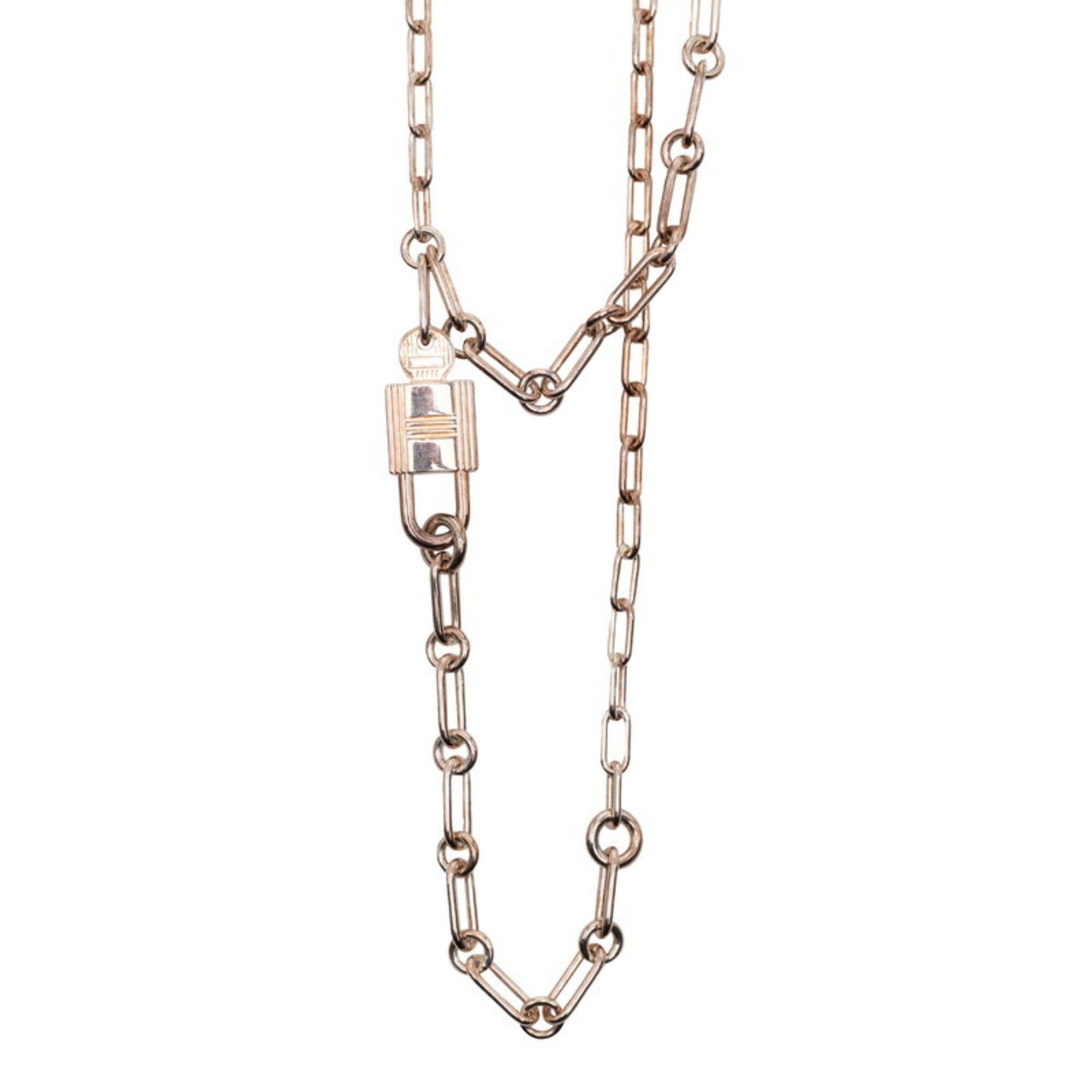 Hermes Hermes Alpha Kelly Necklace Chain SV925 Silver Women's HERMES Size ONE SIZE - 1 Thumbnail