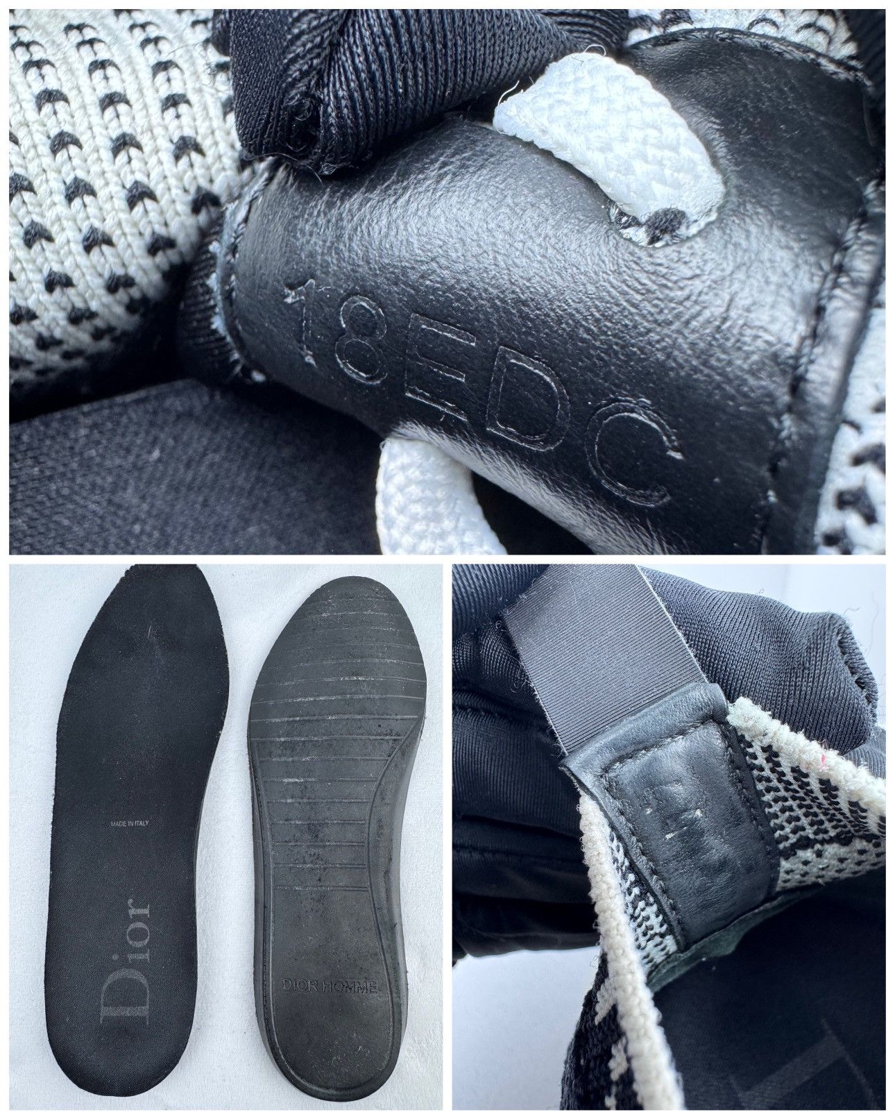 Dior Dior B21 Homme Sock Sneakers Black White Size US 10.5 / EU 43-44 - 10 Thumbnail