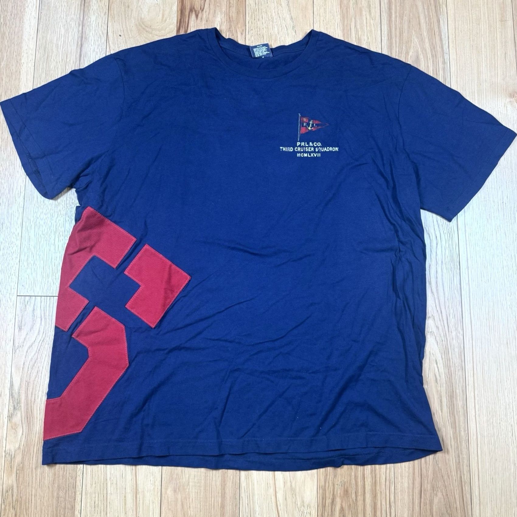 Ralph Lauren Vintage Ralph Lauren Polo Shirt Mens 2XL #5 Embroidered Cruiser Anchor Flag Size US XXL / EU 58 / 5 - 2 Thumbnail