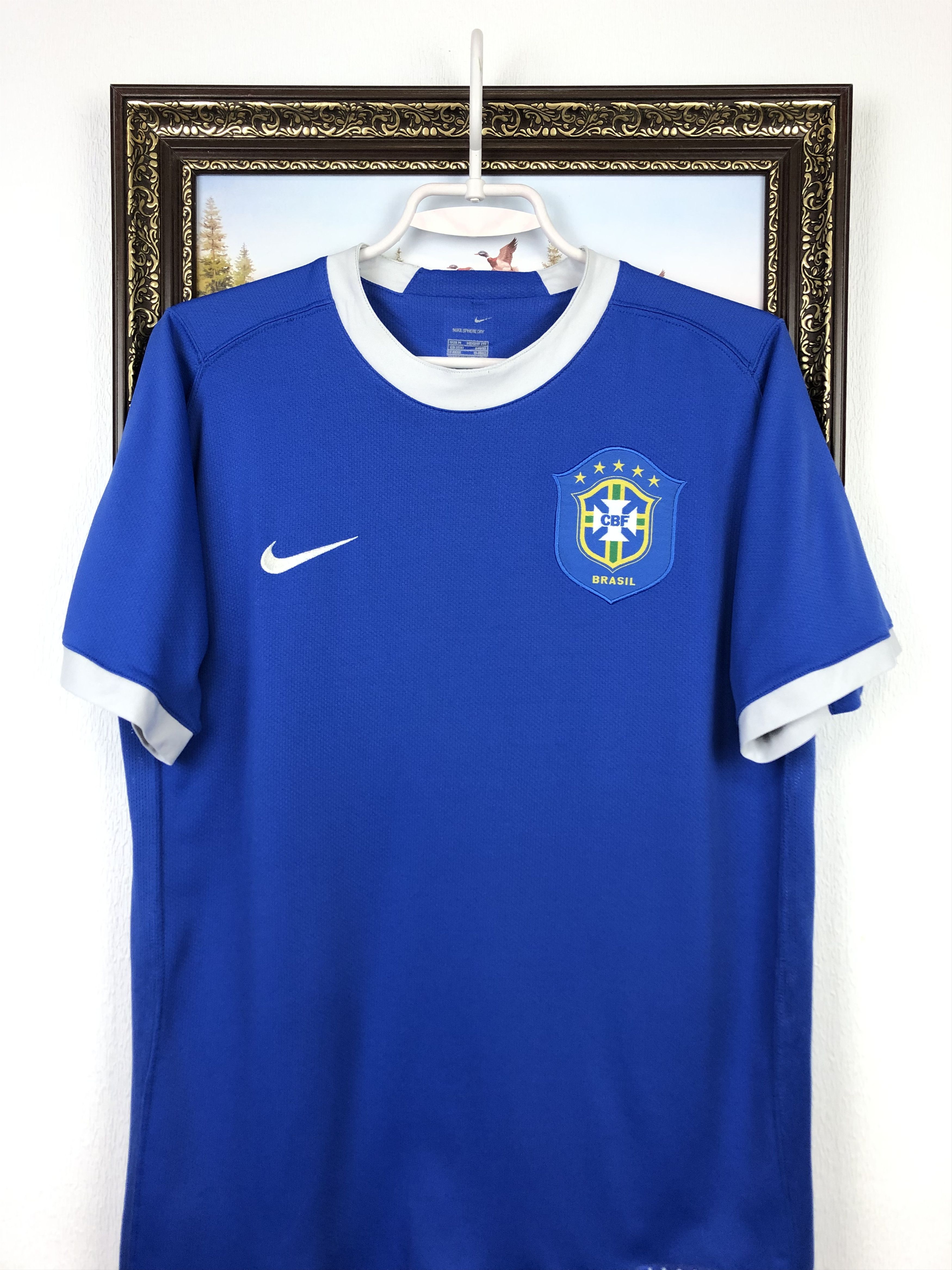 Nike Brazil football shirt Soccer Nike Jersey National Trikot Size US M / EU 48-50 / 2 - 2 Thumbnail