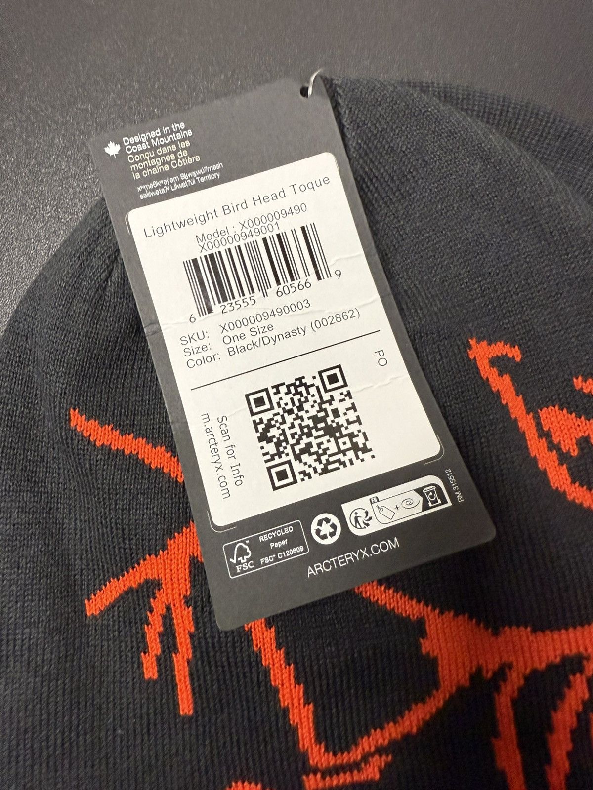 Arc'teryx Arc’teryx Bird Head Toque Lght - Black / Dynasty - Deadstock Size ONE SIZE - 4 Thumbnail