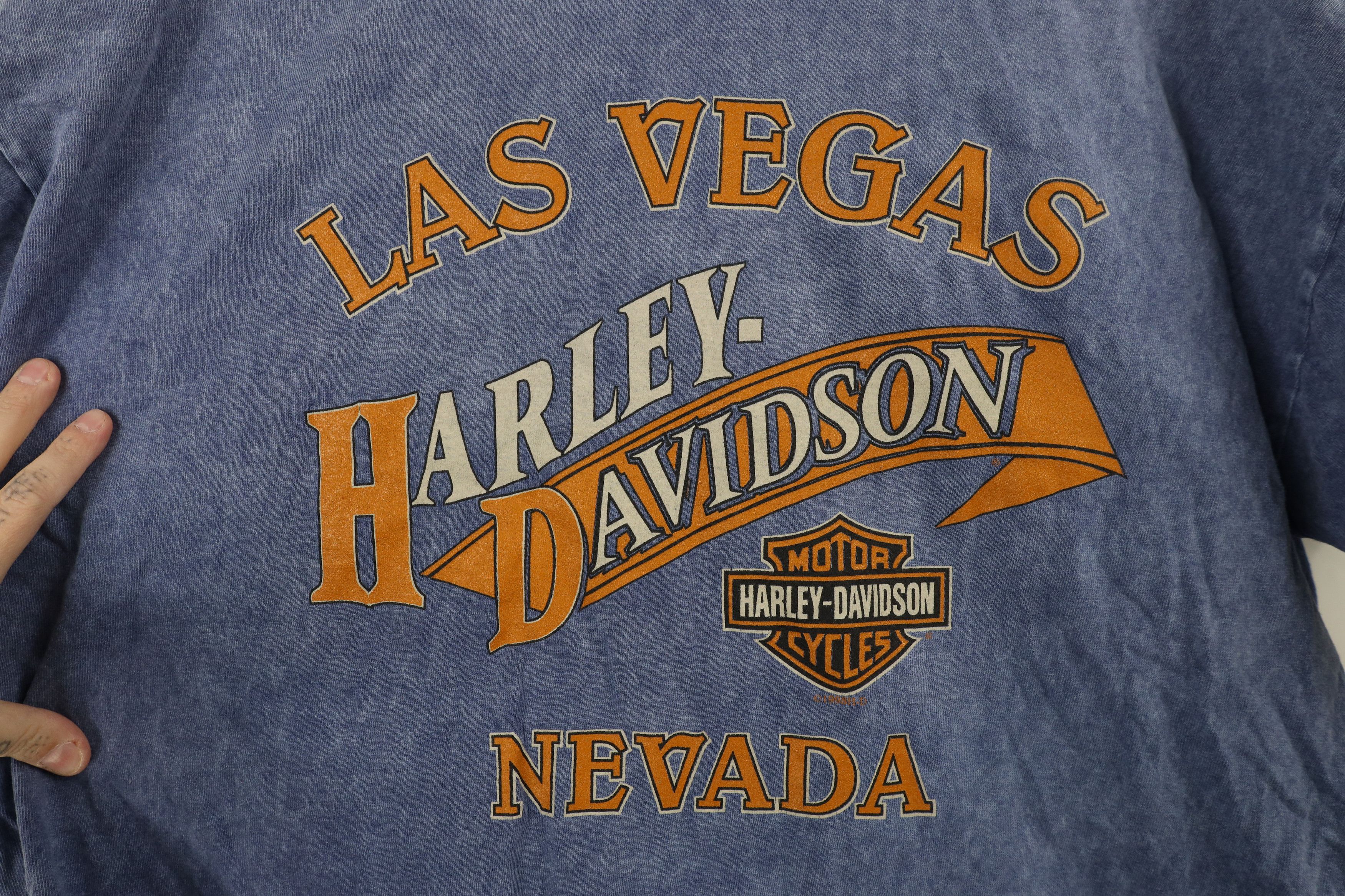 Harley Davidson × Vintage Vintage 90s Harley Davidson Wash Eagle Pocket T-Shirt USA Size US XL / EU 56 / 4 - 9 Thumbnail