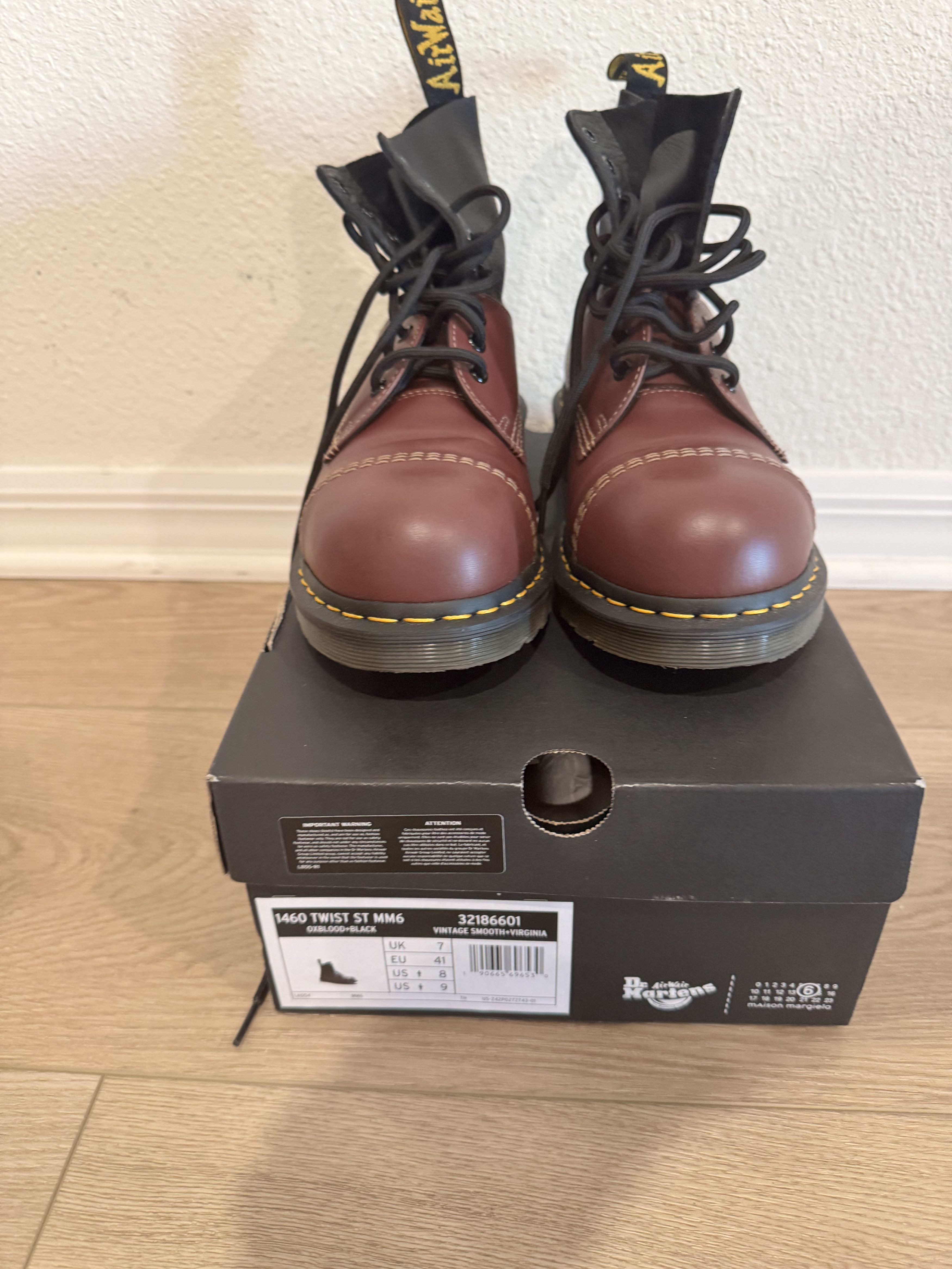 Dr. Martens × MM6 MM6 MARGIELA / DOC MARTINS STEEL TOE BOOT Size US 8 / EU 41 - 2 Thumbnail