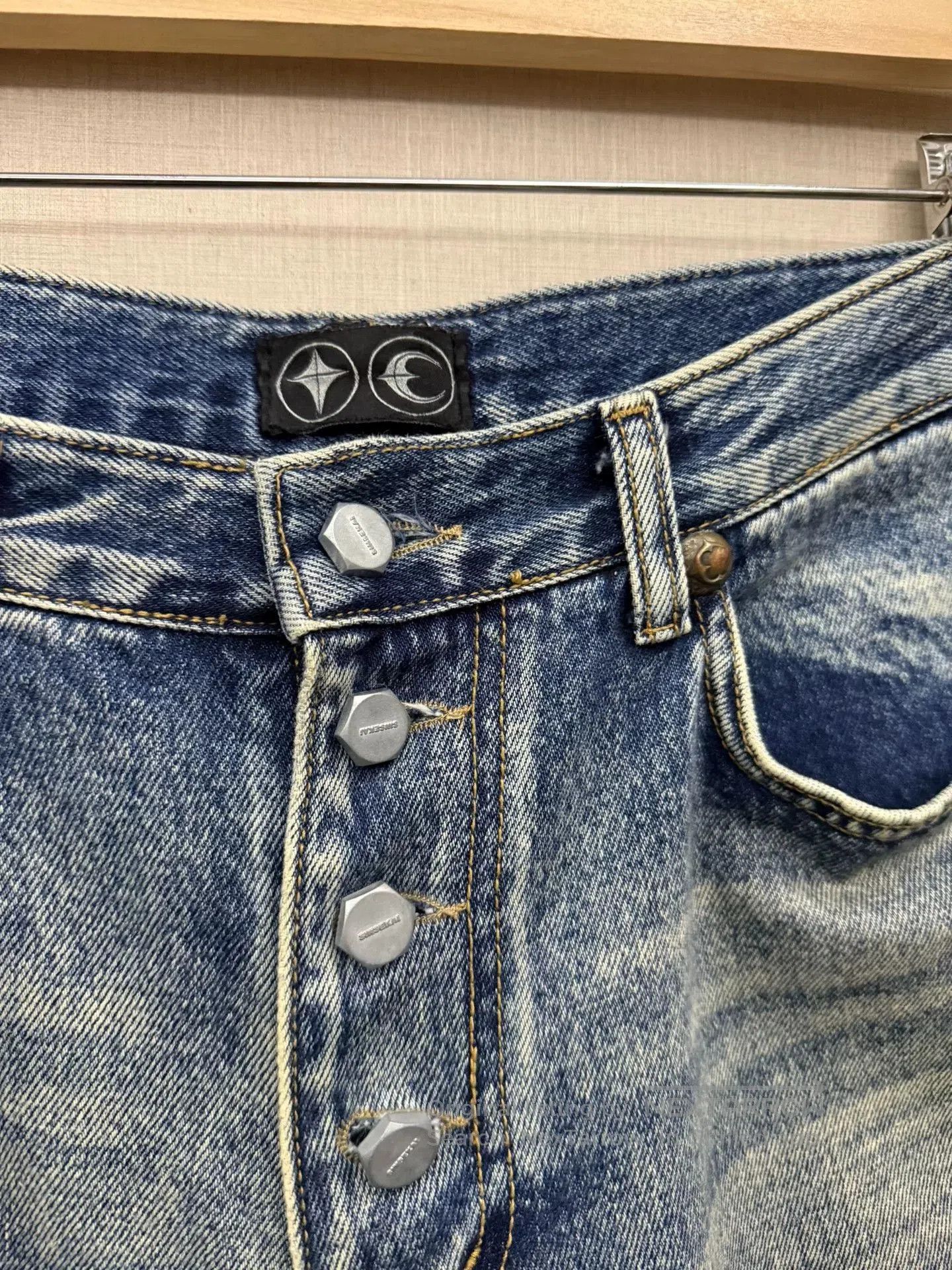 Thug Club blue distressed denim shorts. Size 30" / US 8 / IT 44 - 6 Thumbnail