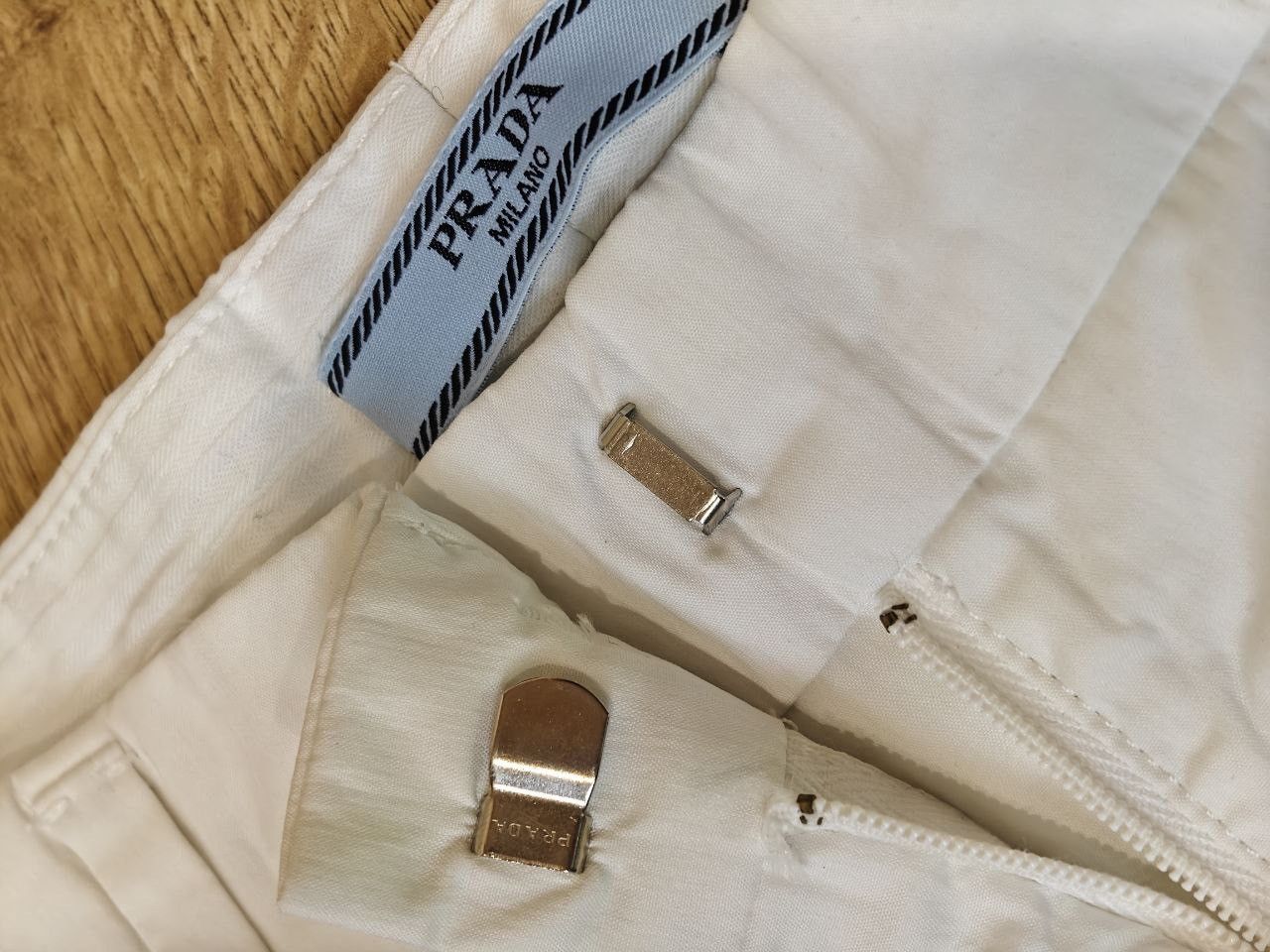 Prada × Vintage Stylish Prada White Pants 2025 Size 38, Like New! Size 38" / US 16 / IT 52 - 7 Thumbnail