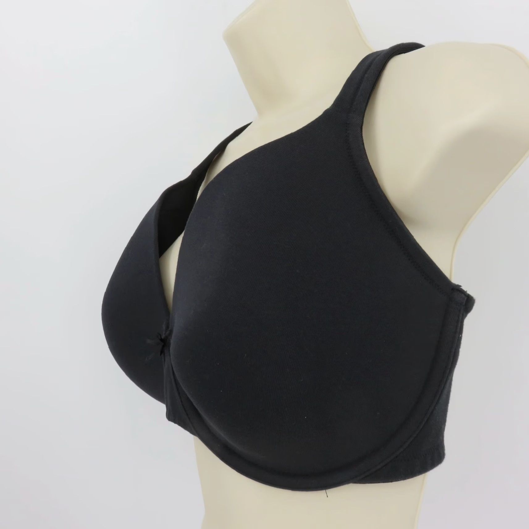 Vintage Cacique Bra 38F Black Lightly Lined Full Coverage Underwire Women Size ONE SIZE - 4 Thumbnail