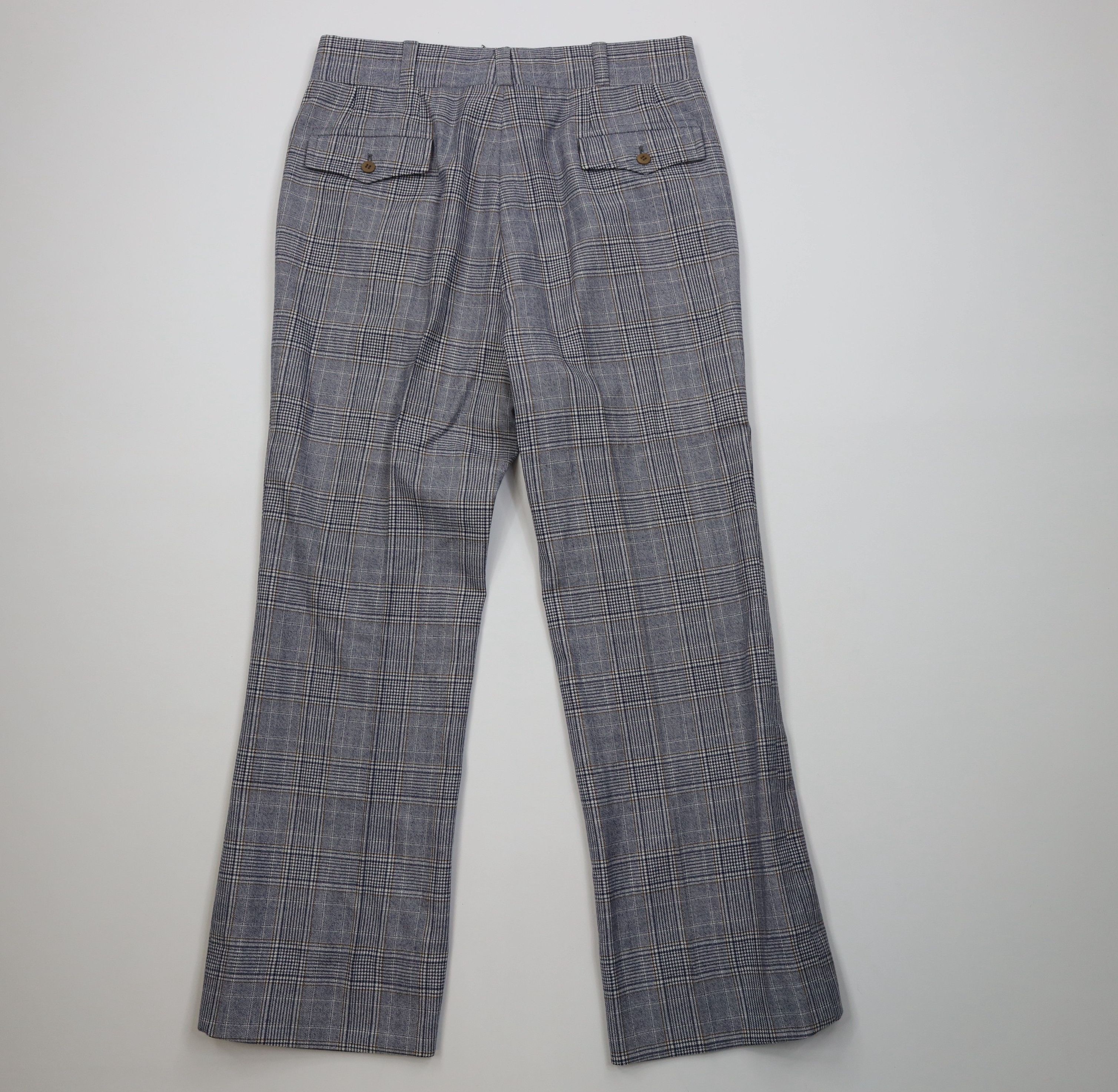 Brioni Vintage 70s Brioni Wide Leg Chino Pants Trousers Plaid Size US 32 / EU 48 - 9 Thumbnail