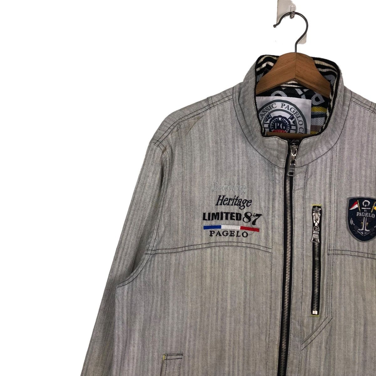 Hysteric Glamour 🔥VINTAGE BIKER JACKET PAGELO JAPAN BIG LOGO Size US L / EU 52-54 / 3 - 7 Thumbnail