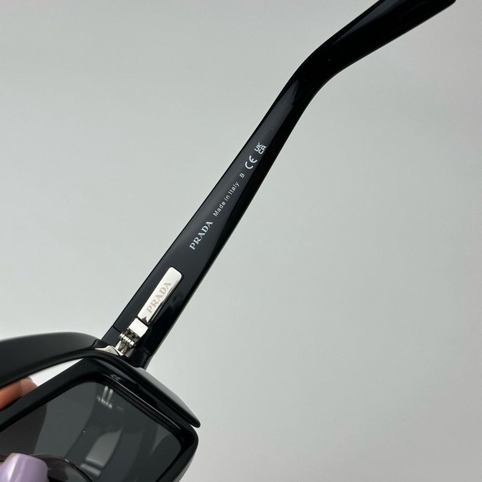Prada NEW PRADA Sunglasses PR09YSF 1AB5S0 Black Dark Grey Unisex Size ONE SIZE - 2 Thumbnail