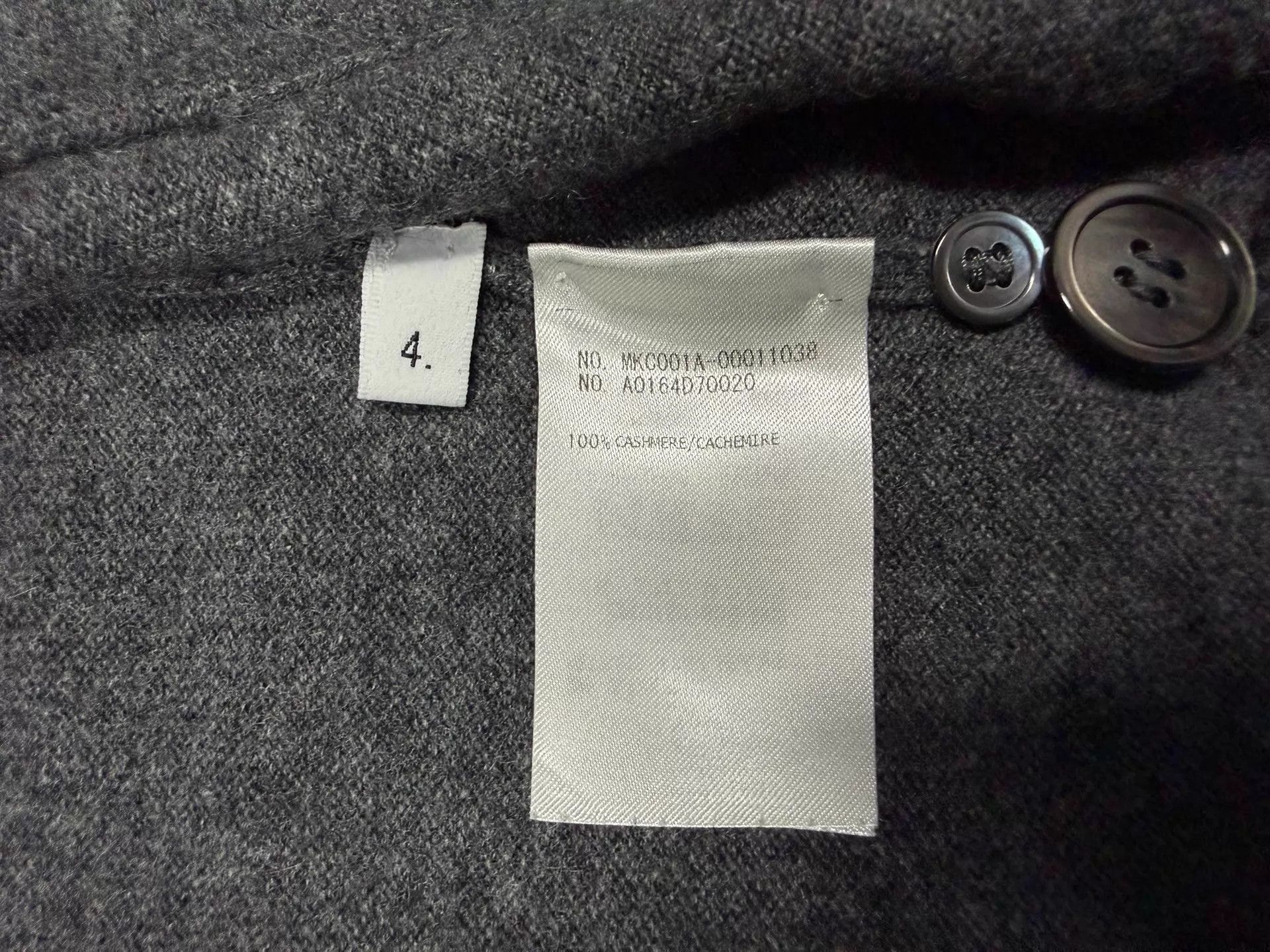 Thom Browne Thom Browne 4-Bar Cashmere Cardigan Medium Gray Size4 Size US XL / EU 56 / 4 - 5 Thumbnail