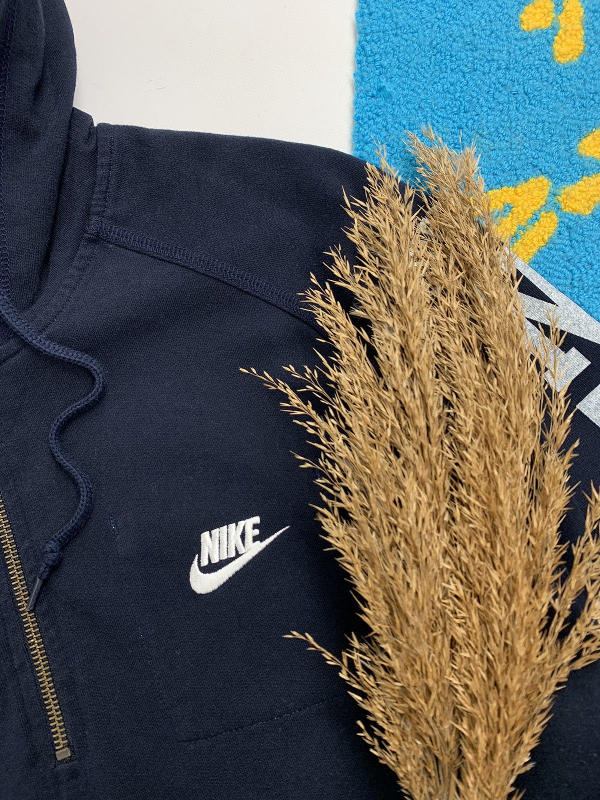 Nike × Vintage Vintage 90’s Nike 1/4 Pocket Hoodie Size US M / EU 48-50 / 2 - 6 Thumbnail