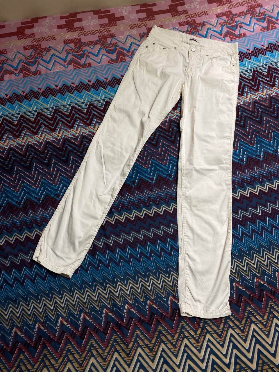 Versace × Versace Jeans Couture × Vintage GRAZY Versace Jeans Couture Y2K Distressed Baggy Denim Pants Size 27" / US 4 / IT 40 - 14 Thumbnail