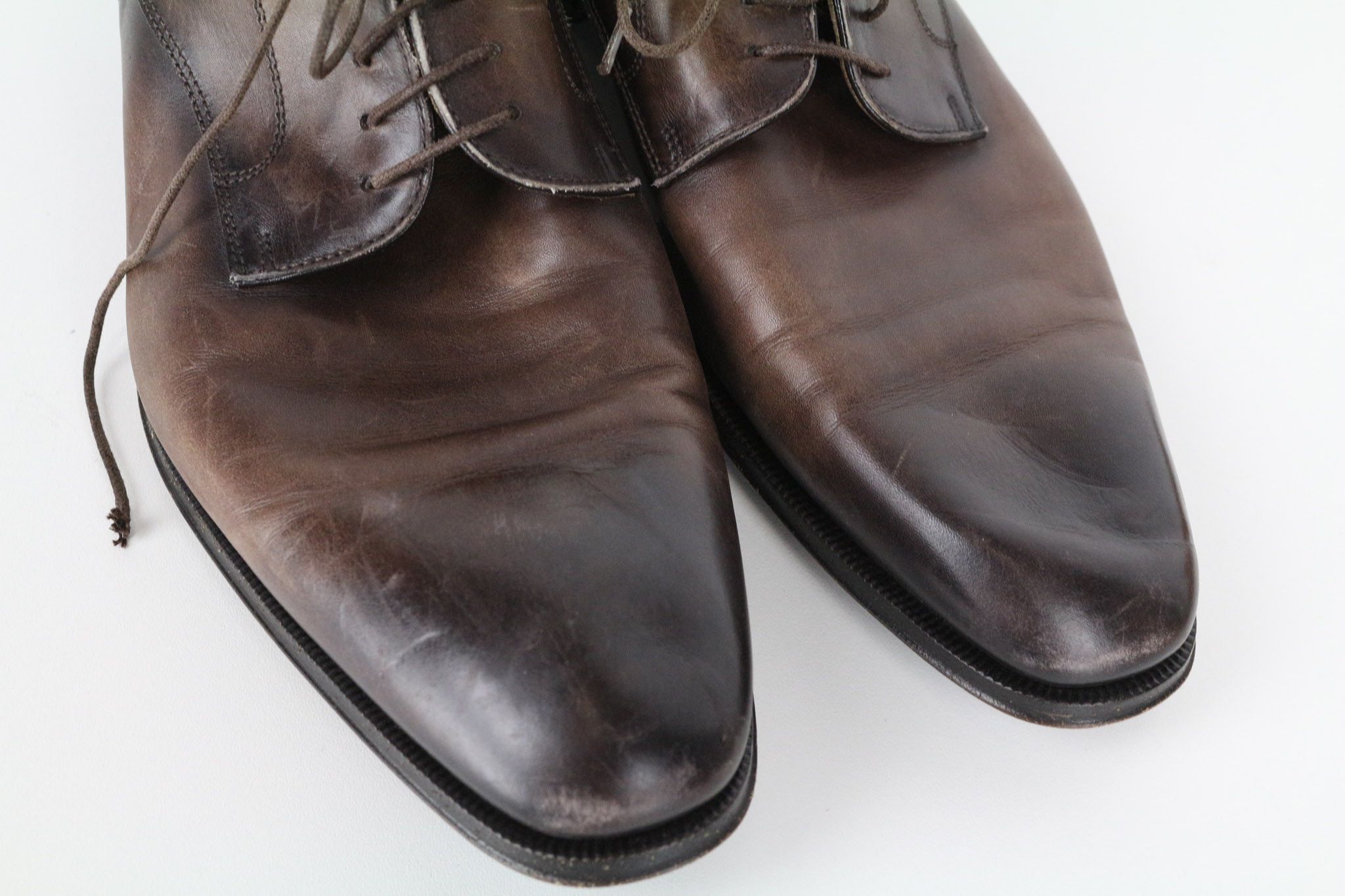 Suitsupply EU43.5 Mid Brown Calf Leather Derby Shoes 73516 Size US 10.5 / EU 43-44 - 9 Thumbnail