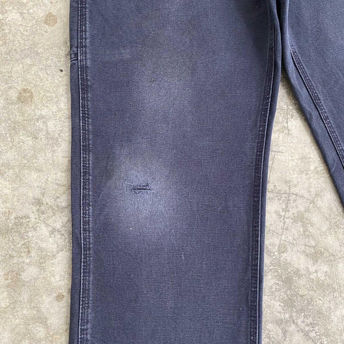 Carhartt VTG Carhartt Faded Midnight Blue Ripped Carpenter Pants Size US 33 - 8 Thumbnail