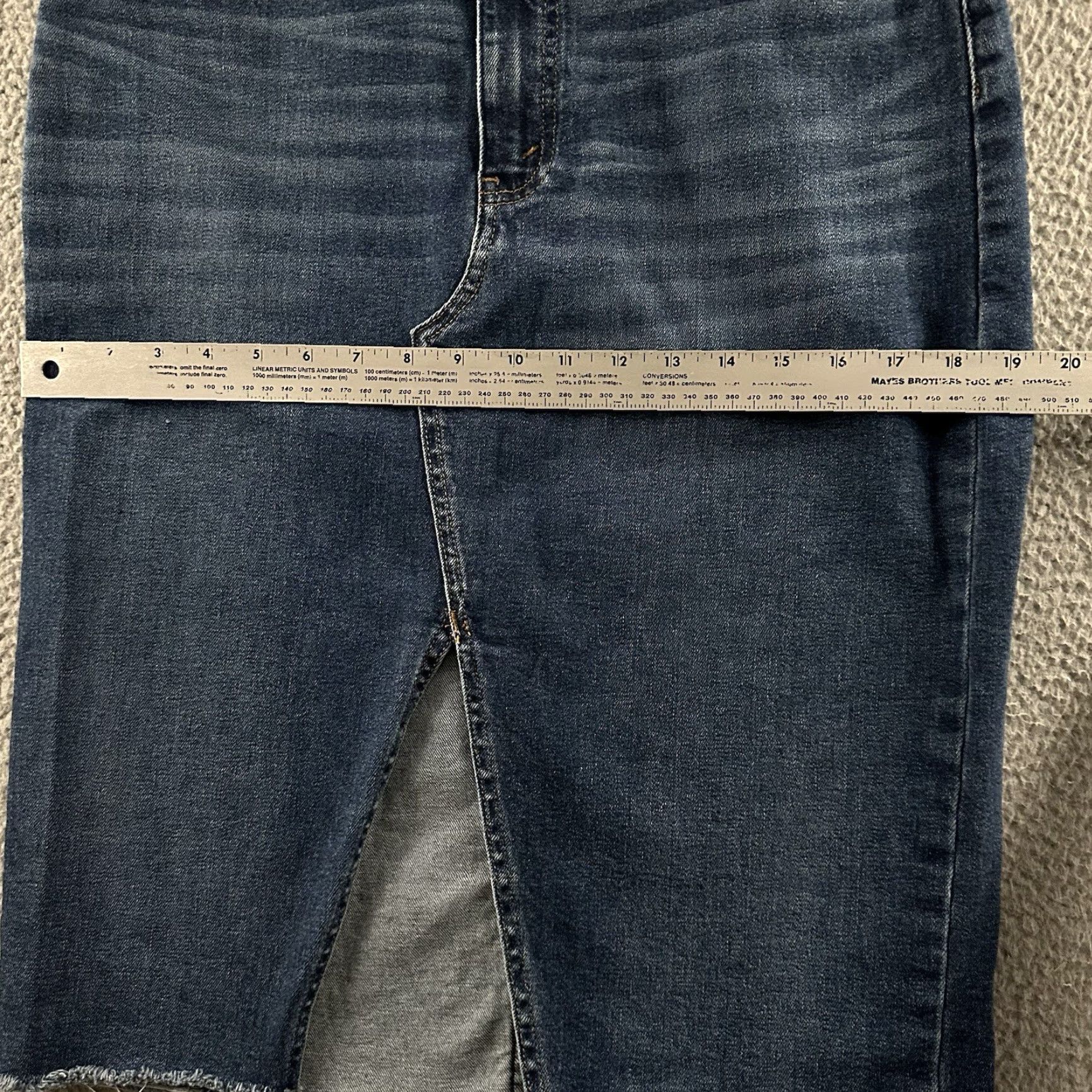 Abercrombie & Fitch Abercrombie & Fitch Womens Skirt Denim Blue 10 Knee Length Cotton Spandex Stretch Pencil Straight Vintage? Size 32" / US 10 / IT 46 - 5 Thumbnail