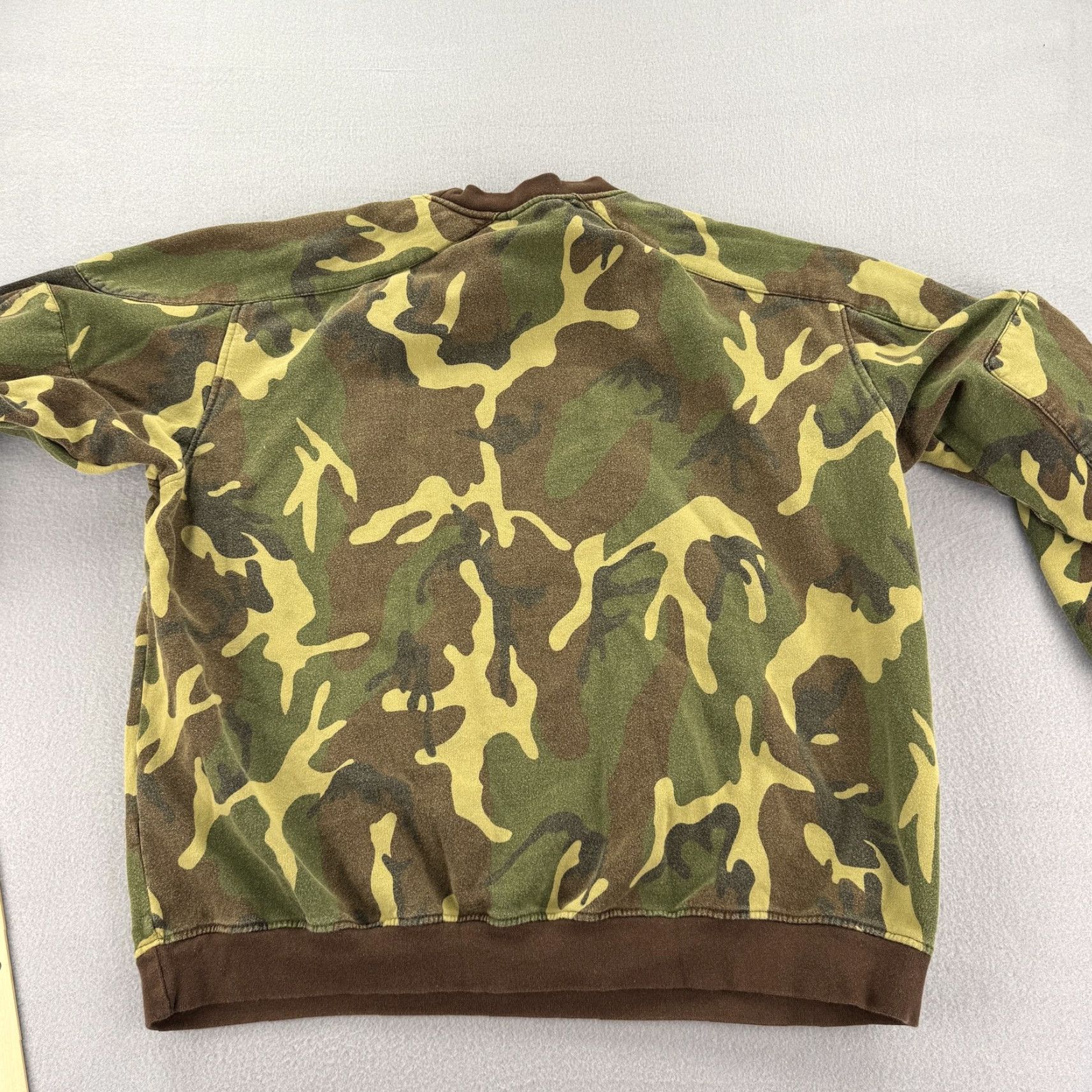CO VINTAGE Exsto Denim Co Sweater Mens XL Camouflage Pullover Crewneck Knit Kangaroo Pocket Camouflage Graphic Print Outdoor Outdoor Mens Size US XL / EU 56 / 4 - 6 Thumbnail