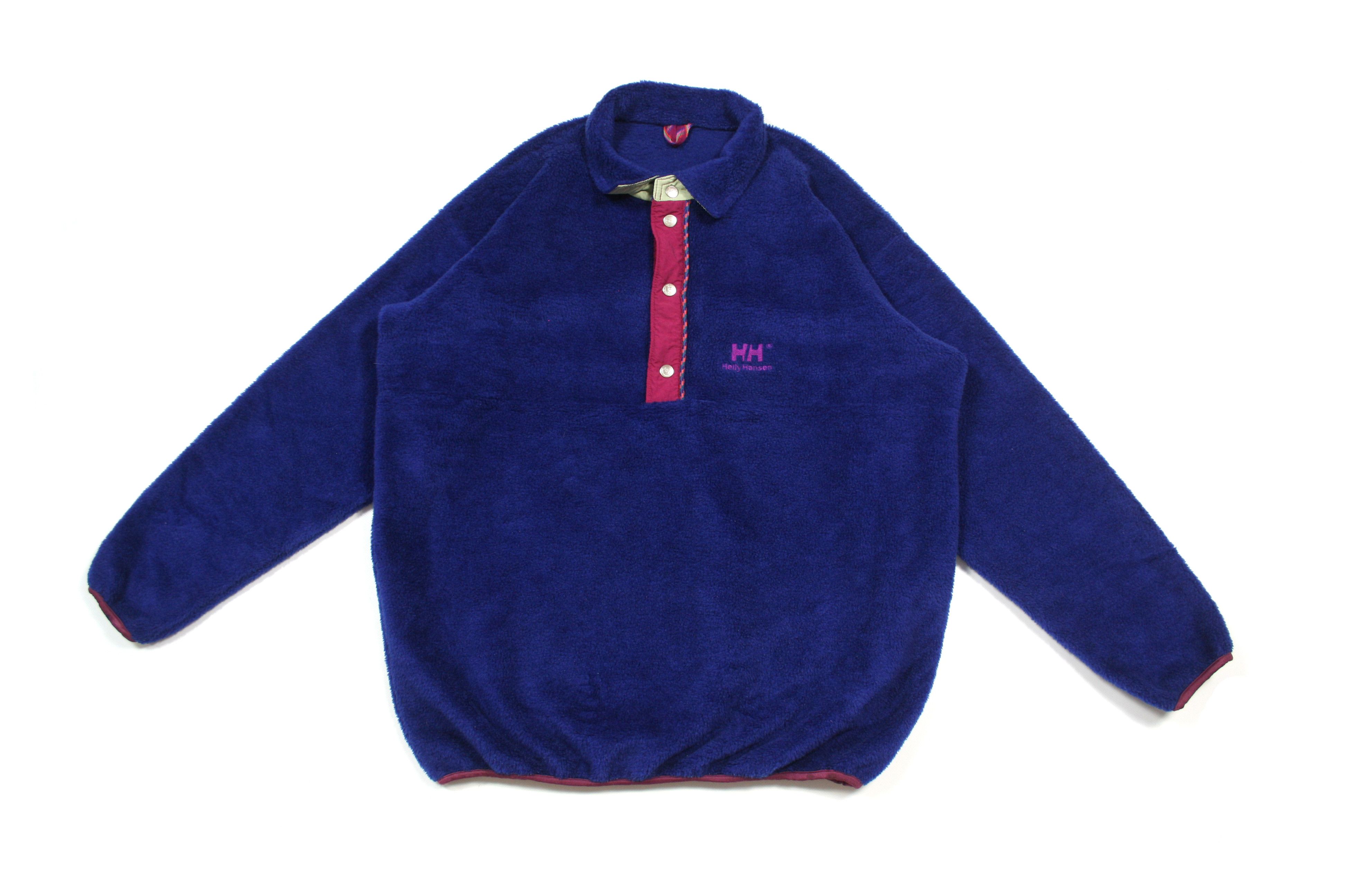 Helly Hansen 90S Logo Fleece Sherpa Jacket Vintage Size US L / EU 52-54 / 3 - 1 Thumbnail